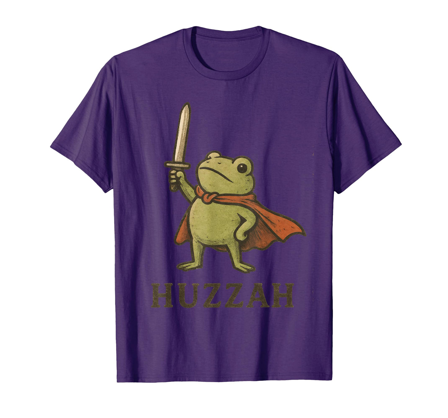 Funny Huzzah Frog Shirt, Vintage Toad Knight Tee T-Shirt