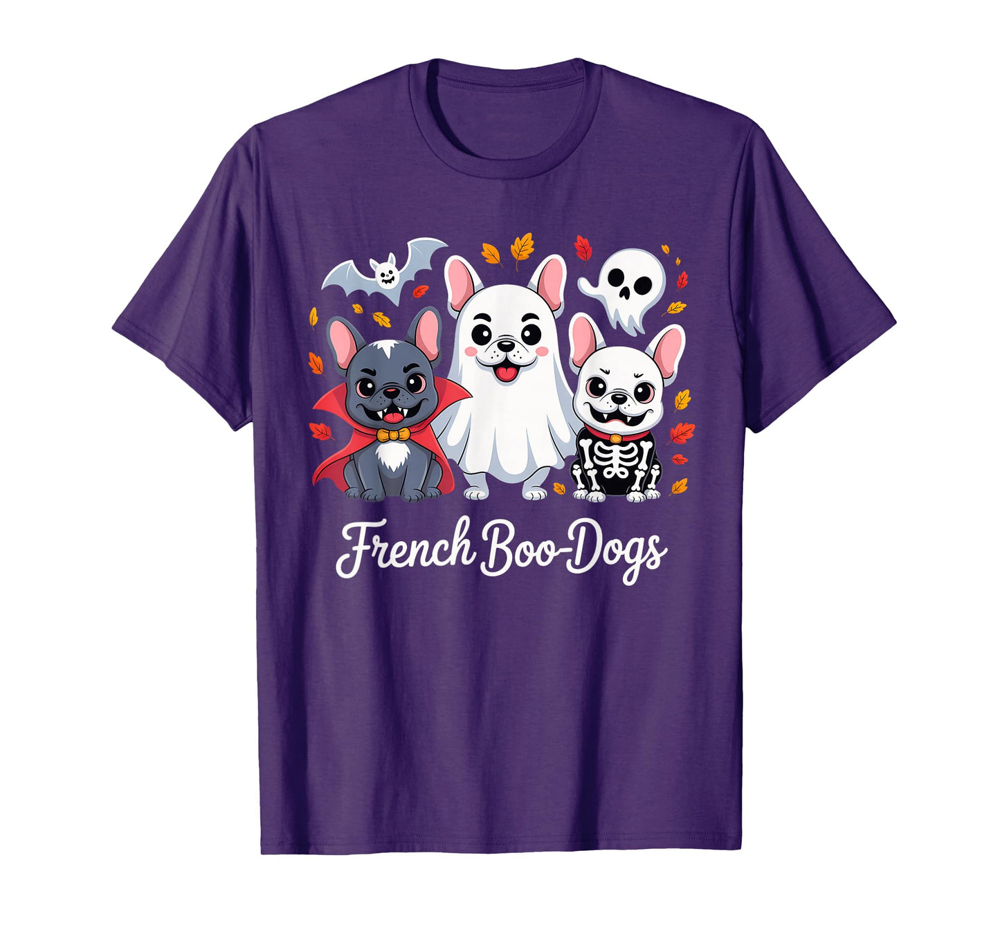 French Boo-Dog Halloween Ghost French Bulldog Fall Autumn T-Shirt