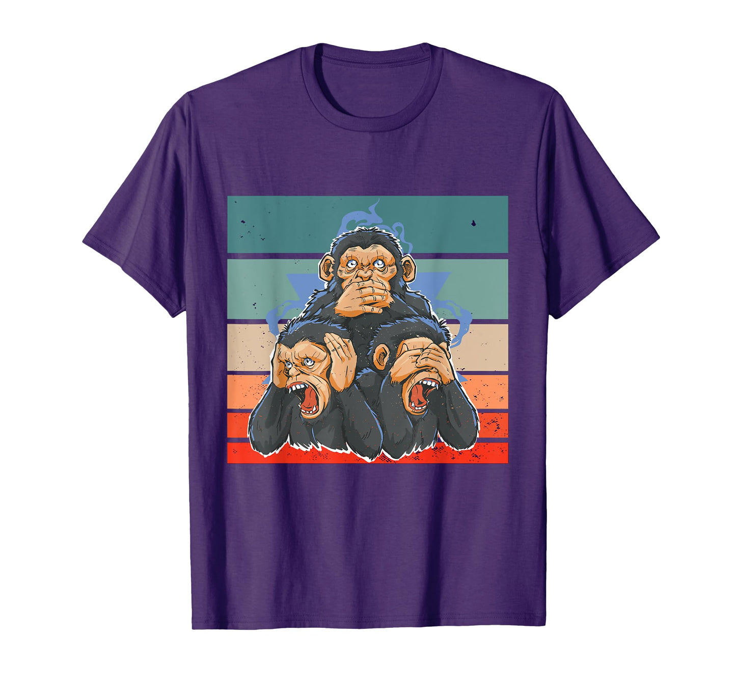 Monkeys see no evil hear no evil speak no evil wisdom Humor T-Shirt