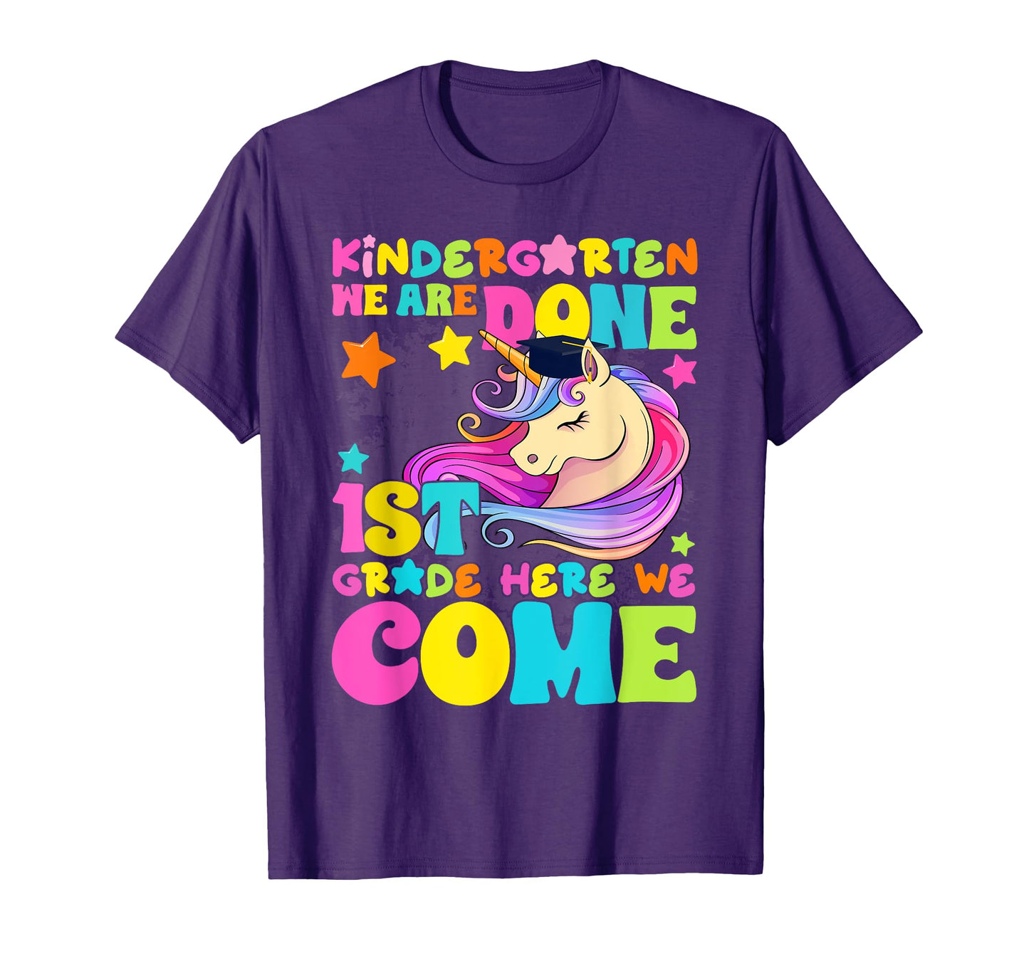 Kindergarten Graduation Magical Unicorn Girls Kids 2025 T-Shirt