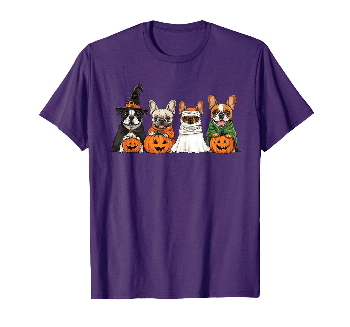 Cute Fall French Bulldog Dog Owner Halloween T-Shirt