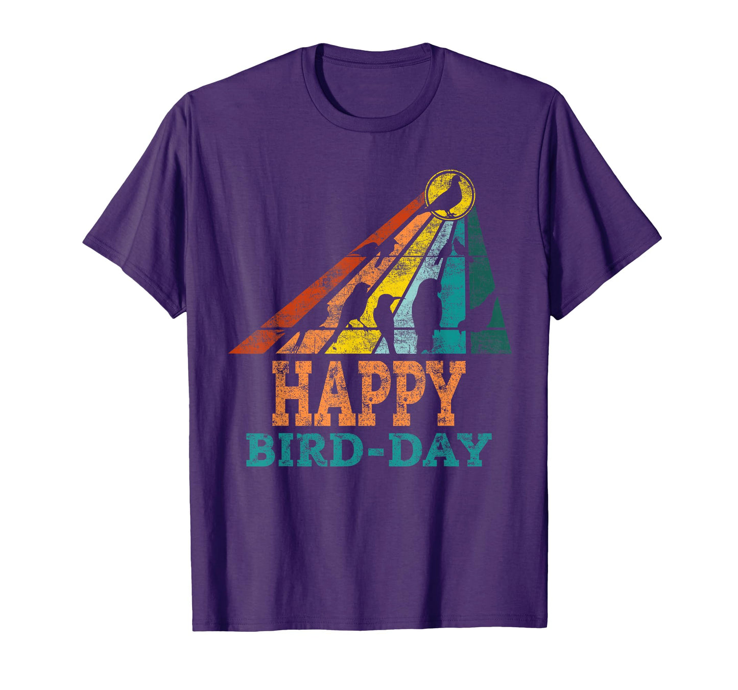 Retro Vintage Bird Watcher Happy Bird Day Funny Birthday T-Shirt