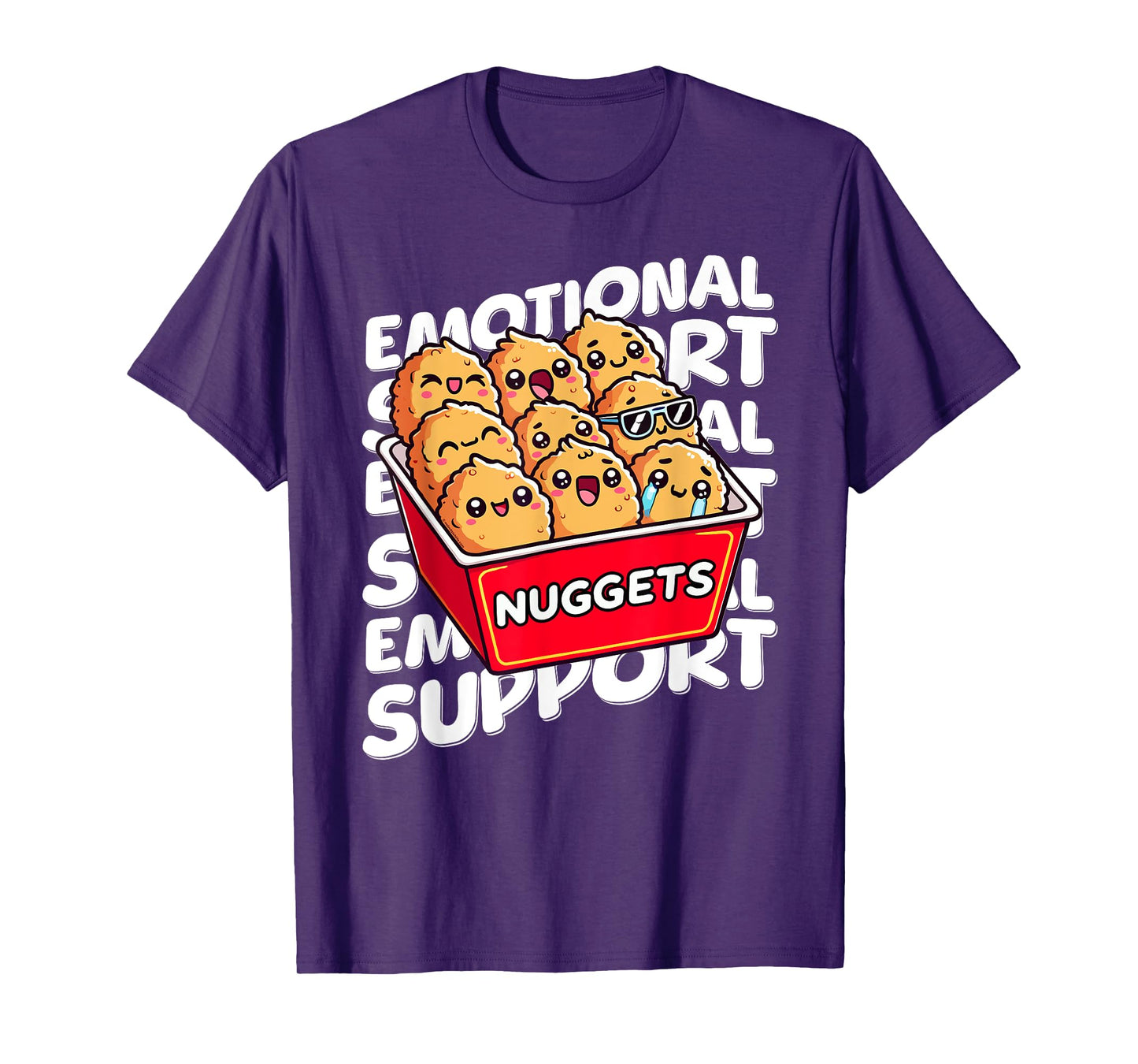 Emotional Support Happy Kawaii Chicken Nuggets T-Shirt