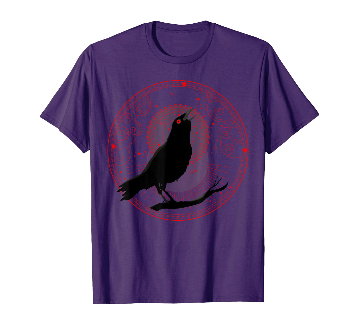 Beautiful Black Crow Raven Bird Watch. Birds Silhouette T-Shirt