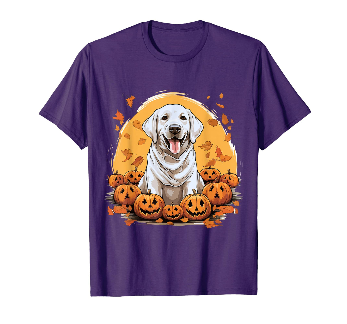 Labrador Retriever Dog Breed Pet Halloween Pumpkins T-Shirt