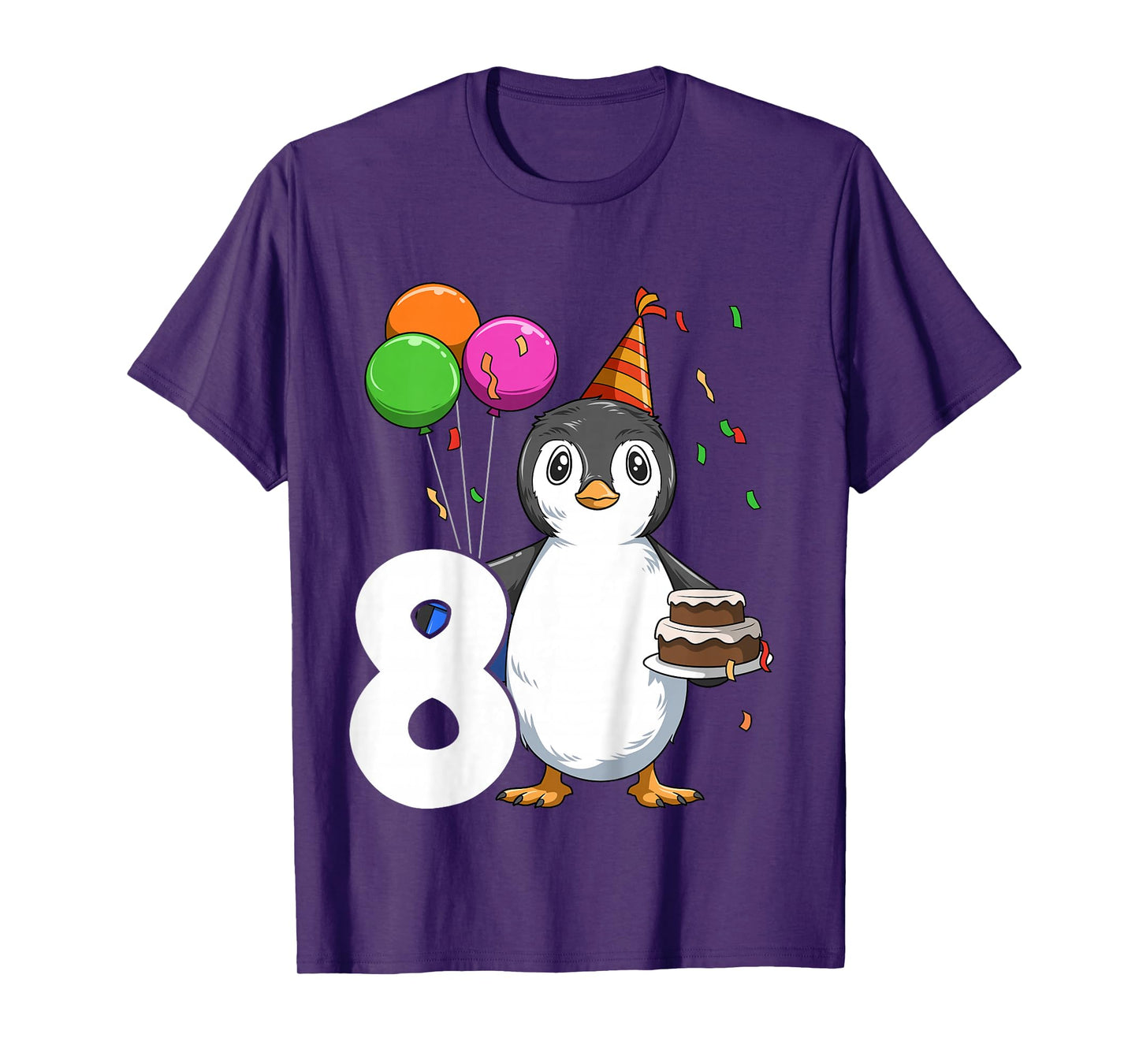 Penguin Birthday 8 Penguin 8th Birthday Outfit Penguin Party T-Shirt