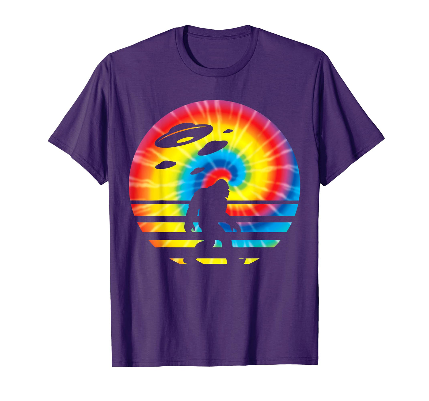 Unique Bigfoot UFO Abduction Tie Dye Shirt Gift T-Shirt