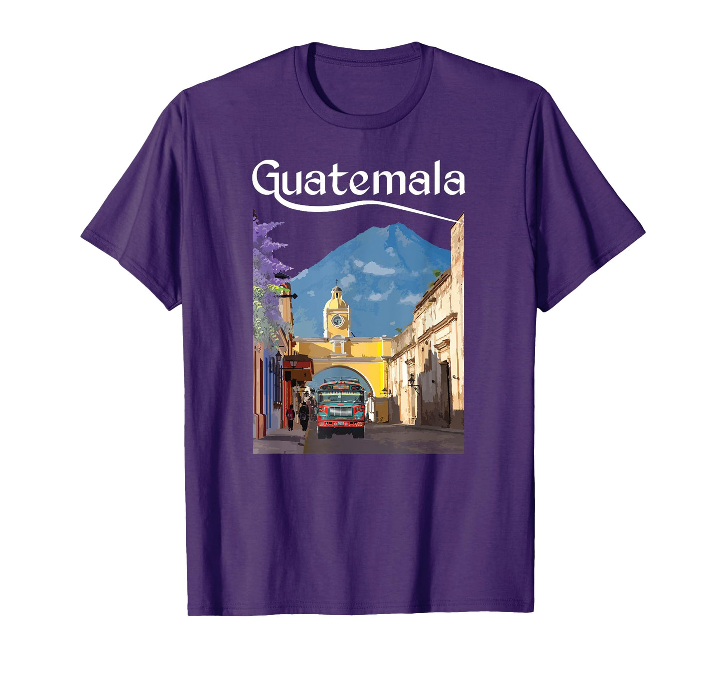 Guatemala Chicken Bus Antigua Chapin Quetzal Guate Tikal 502 T-Shirt