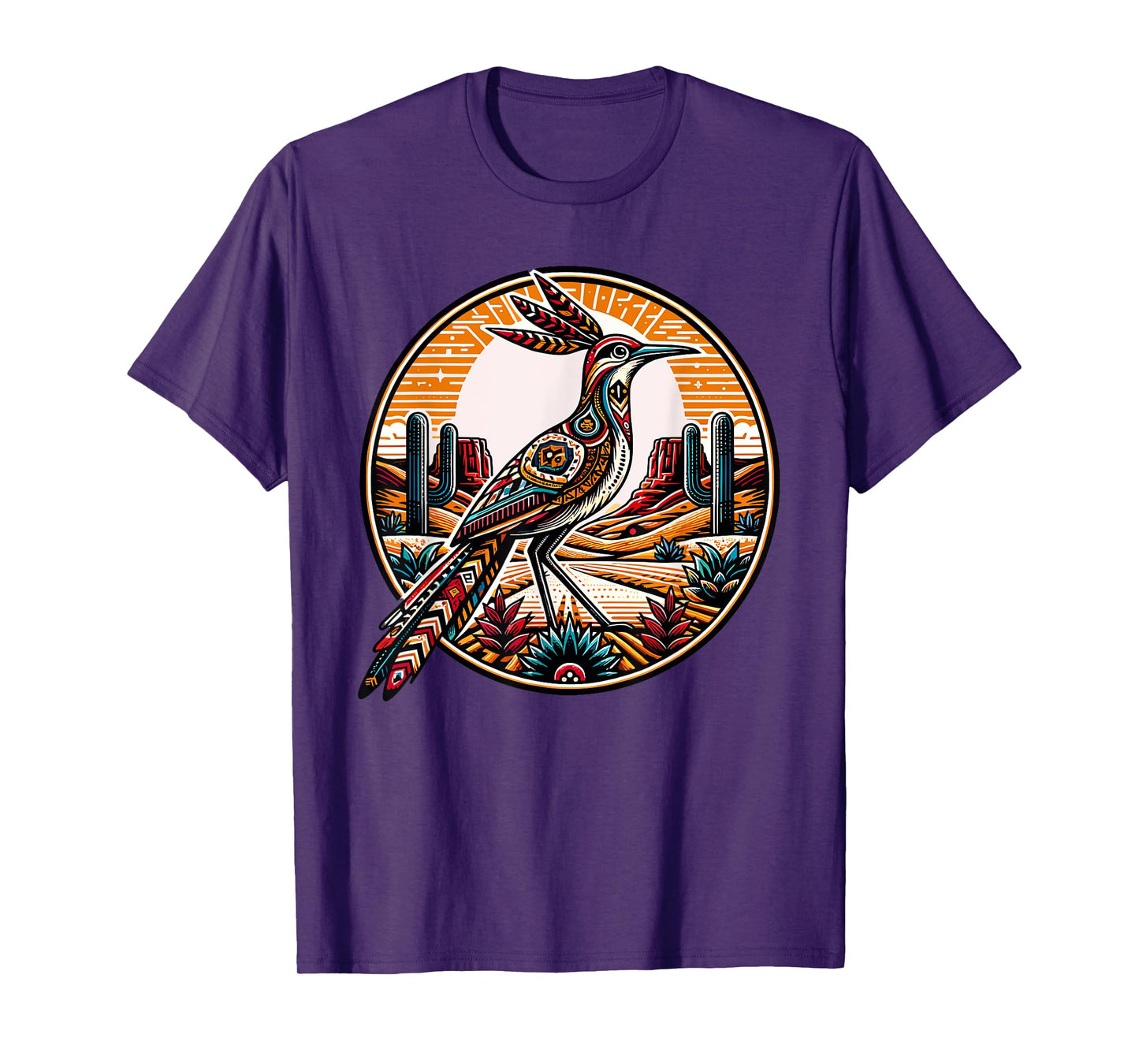 Roadrunner Retro Boho Desert Cactus T-Shirt