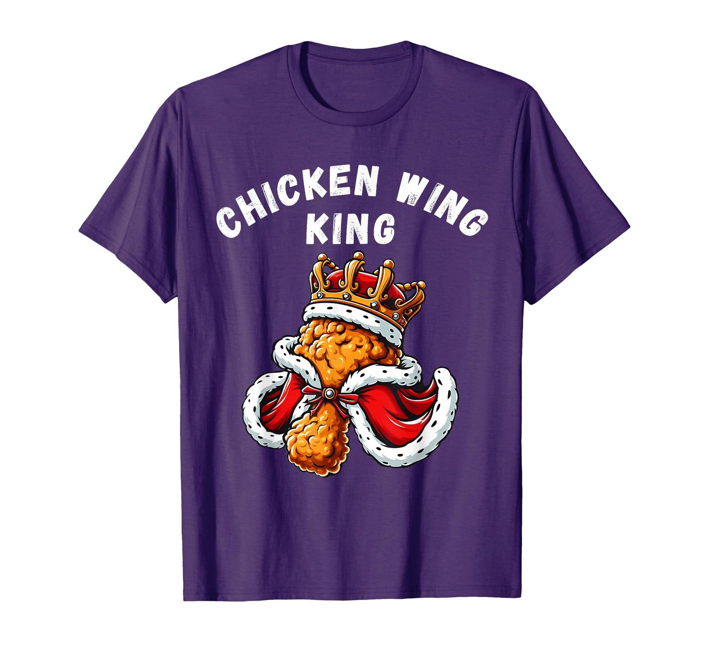Funny Chicken Wing King BBQ Chicken Wing Graphic T-Shirt