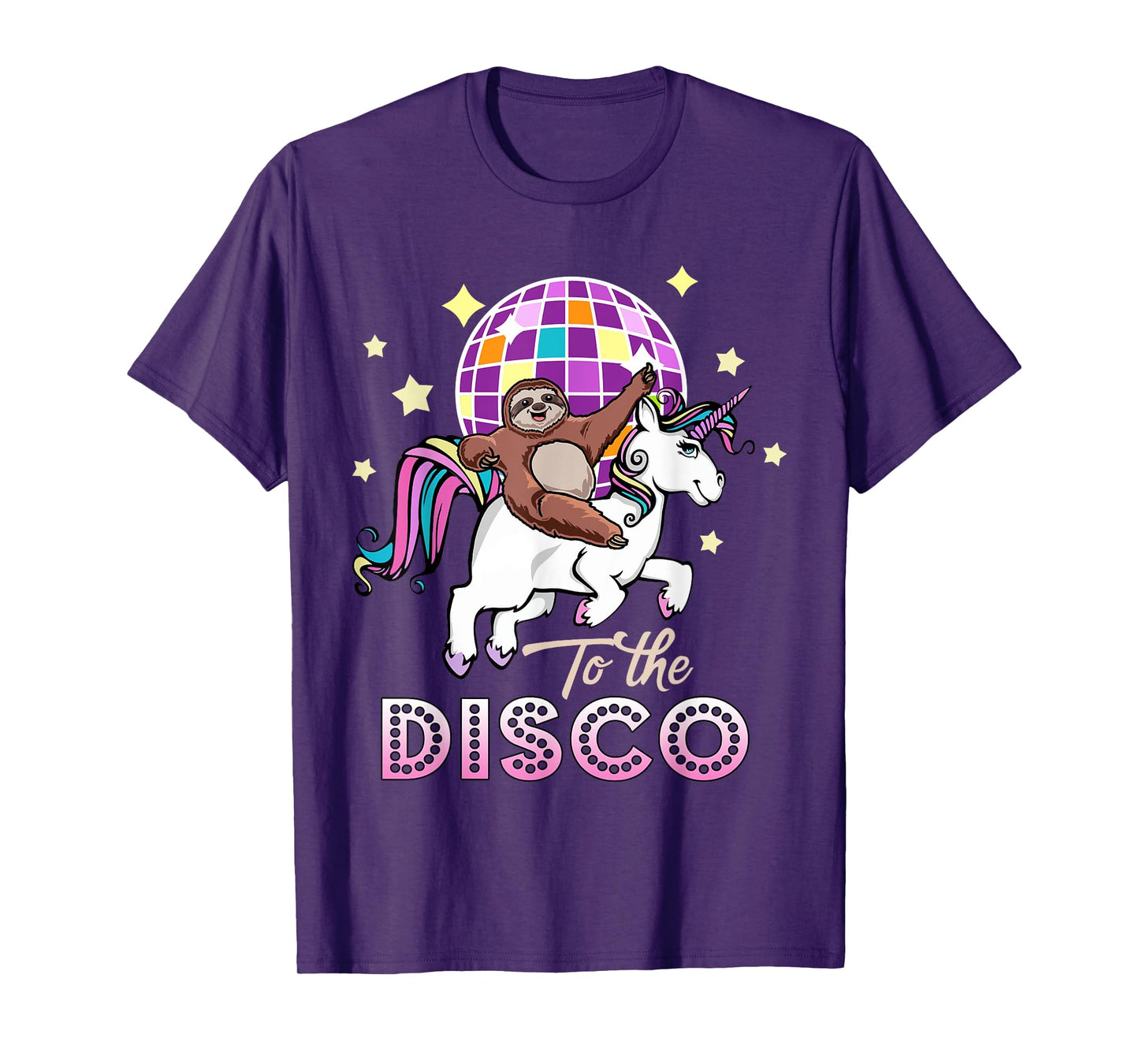 Sloth Riding Unicorn To The Disco T-Shirt
