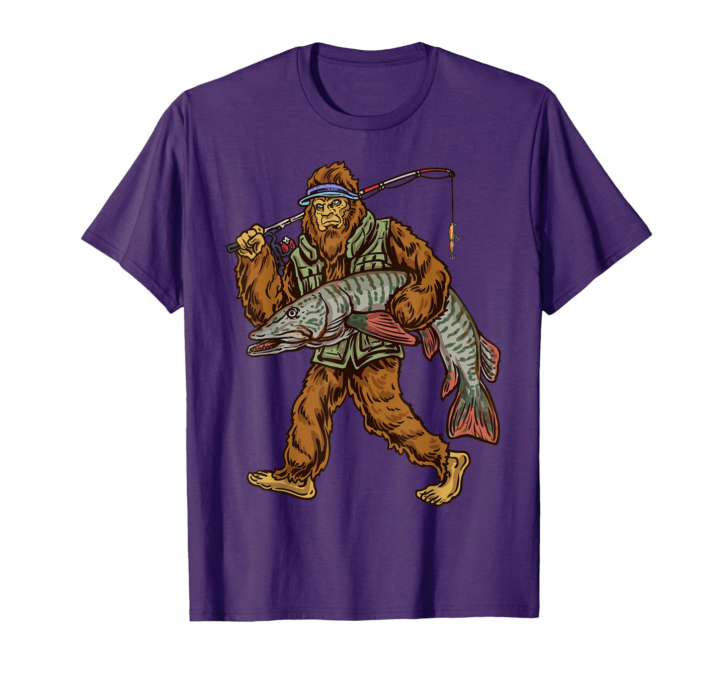 Muskie Fishing Tiger Musky Hunting Bigfoot Fishermen T-Shirt