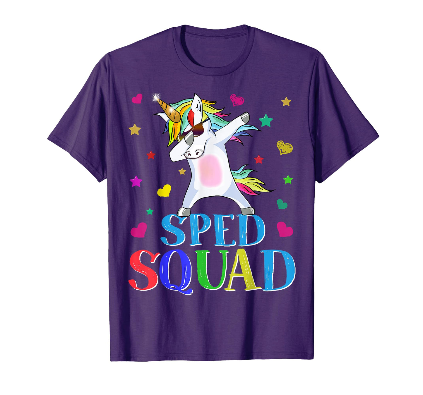 SPED Squad Special Education Unicorn Dab Teacher Gifts T-Shirt for Men Women Girls Kids