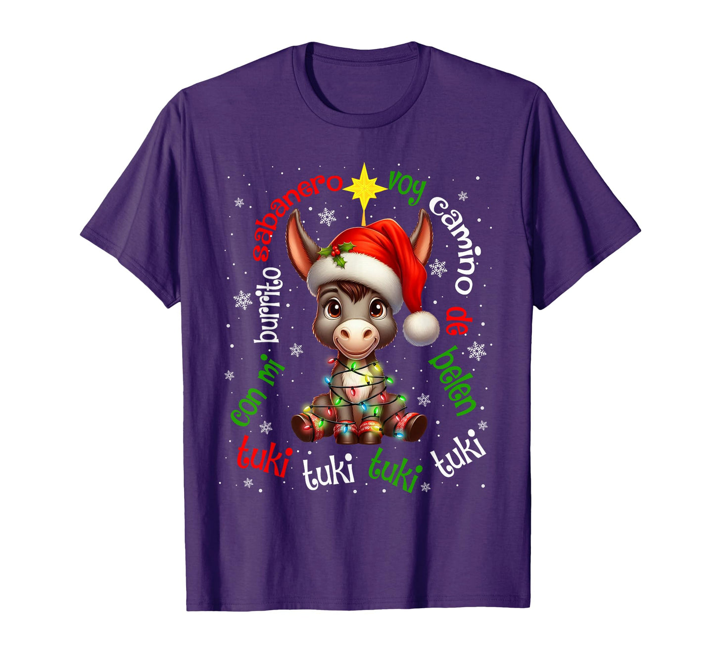 Tuki Tuki Donkey Mi Burrito Sabanero Mexican Mexico Xmas T-Shirt