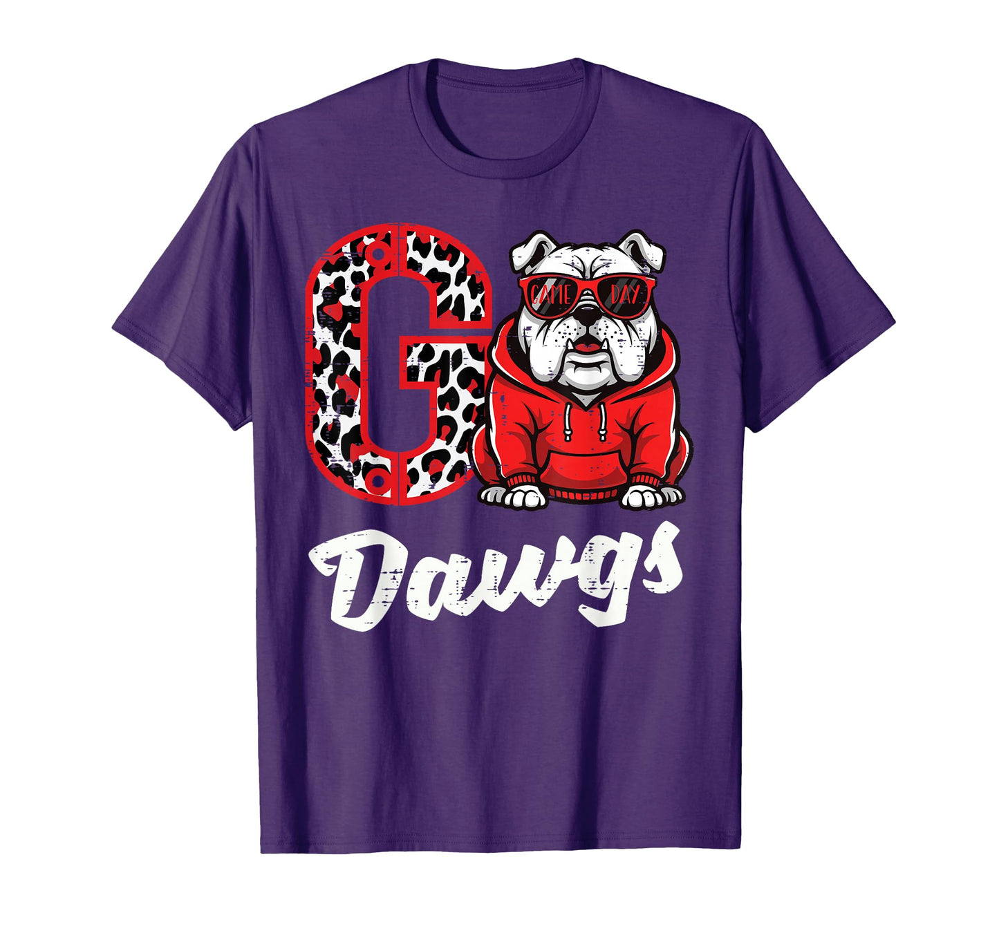 Bulldog Go Dawgs Men Women Kids Boys Youth Girls Teen T-Shirt