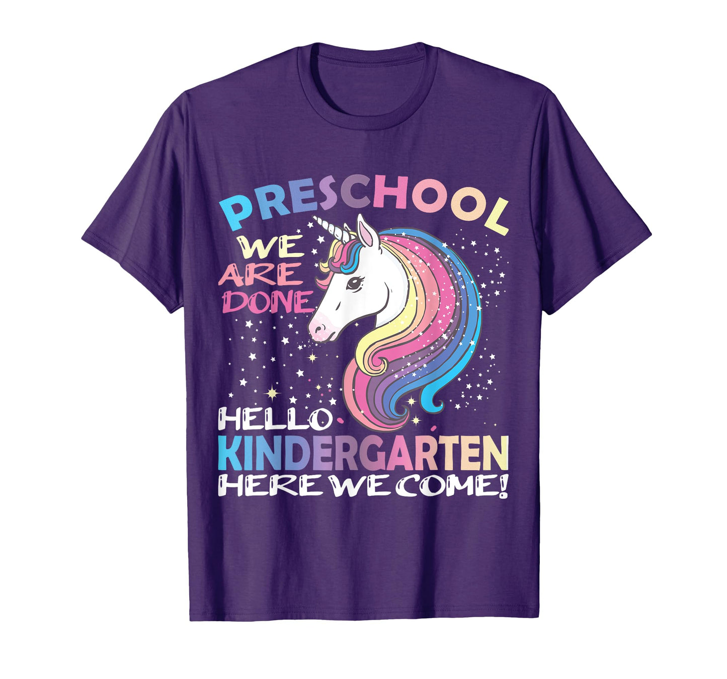 Goodbye Preschool Graduation Hello Kindergarten Prek Unicorn T-Shirt