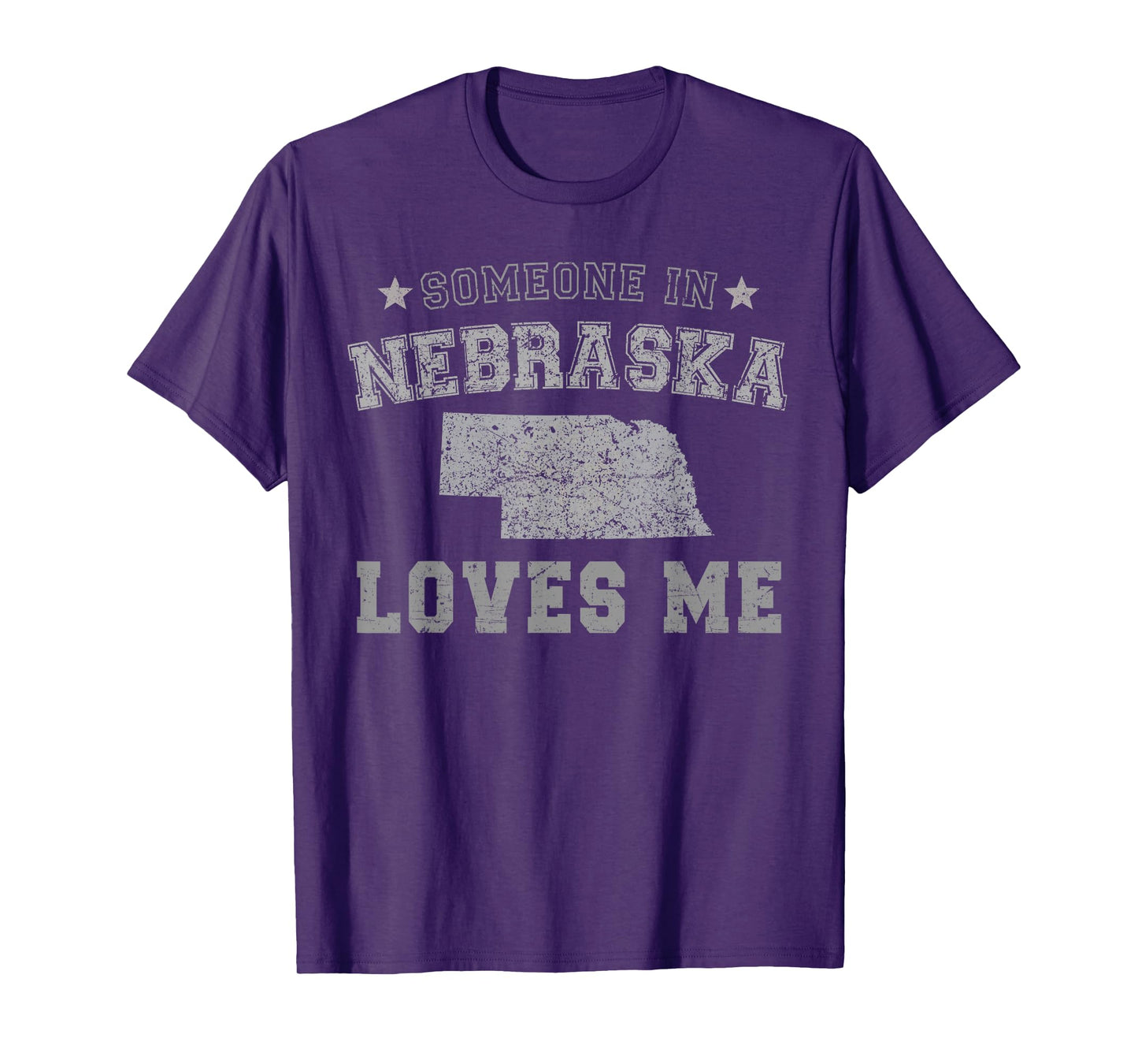 Someone In Nebraska Loves Me Heart Vintage State T-Shirt