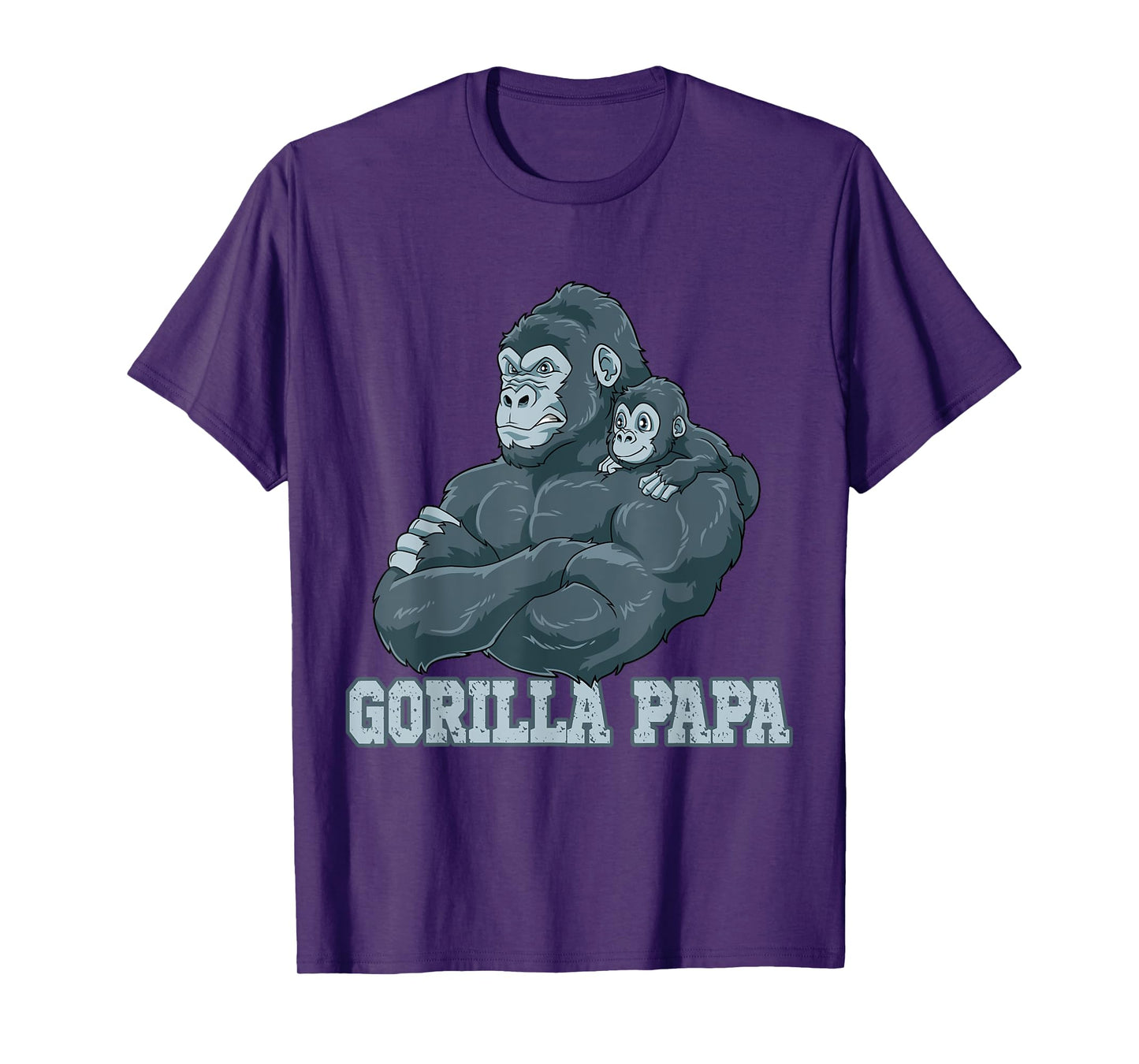 Gorilla Papa Vater und Baby Papa Father's Day T-Shirt