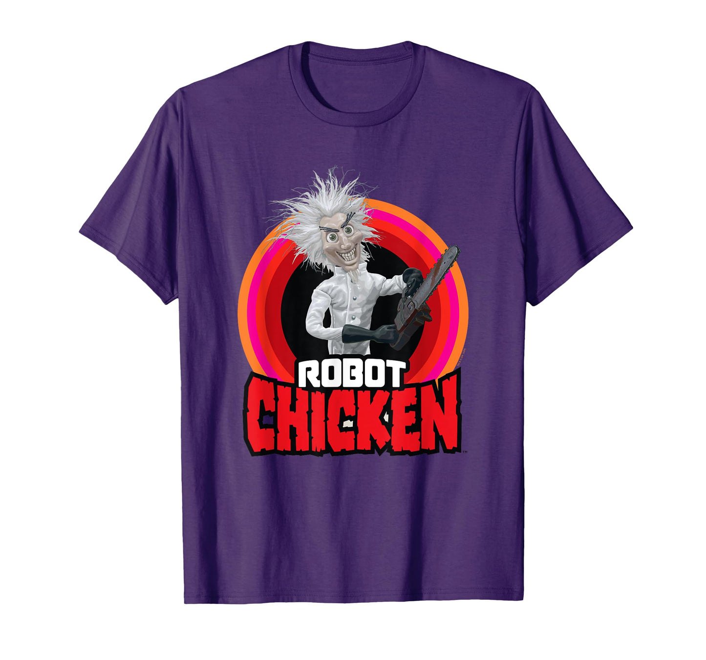 Robot Chicken Fritz Mad Scientist Chainsaw T-Shirt