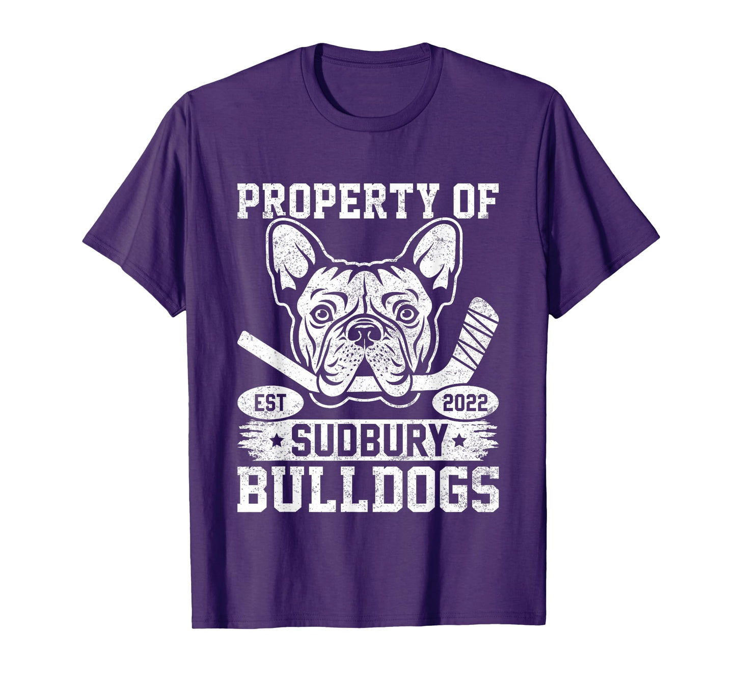 Bulldog Pet Dog Property Of Sudbury Bulldogs Men Women T-Shirt