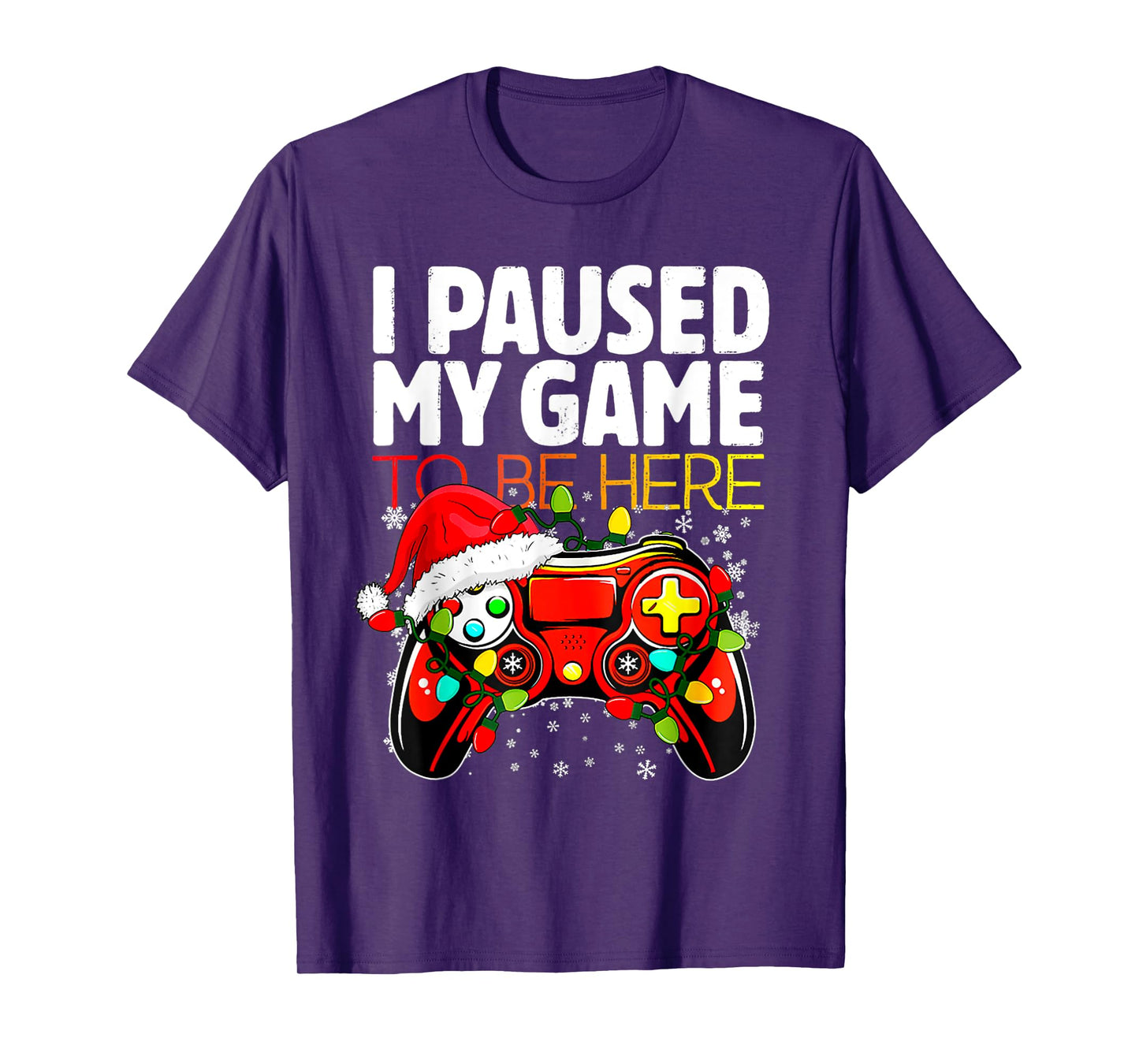 Video Game Controller Christmas Santa Hat Gamer Xmas Boys T-Shirt