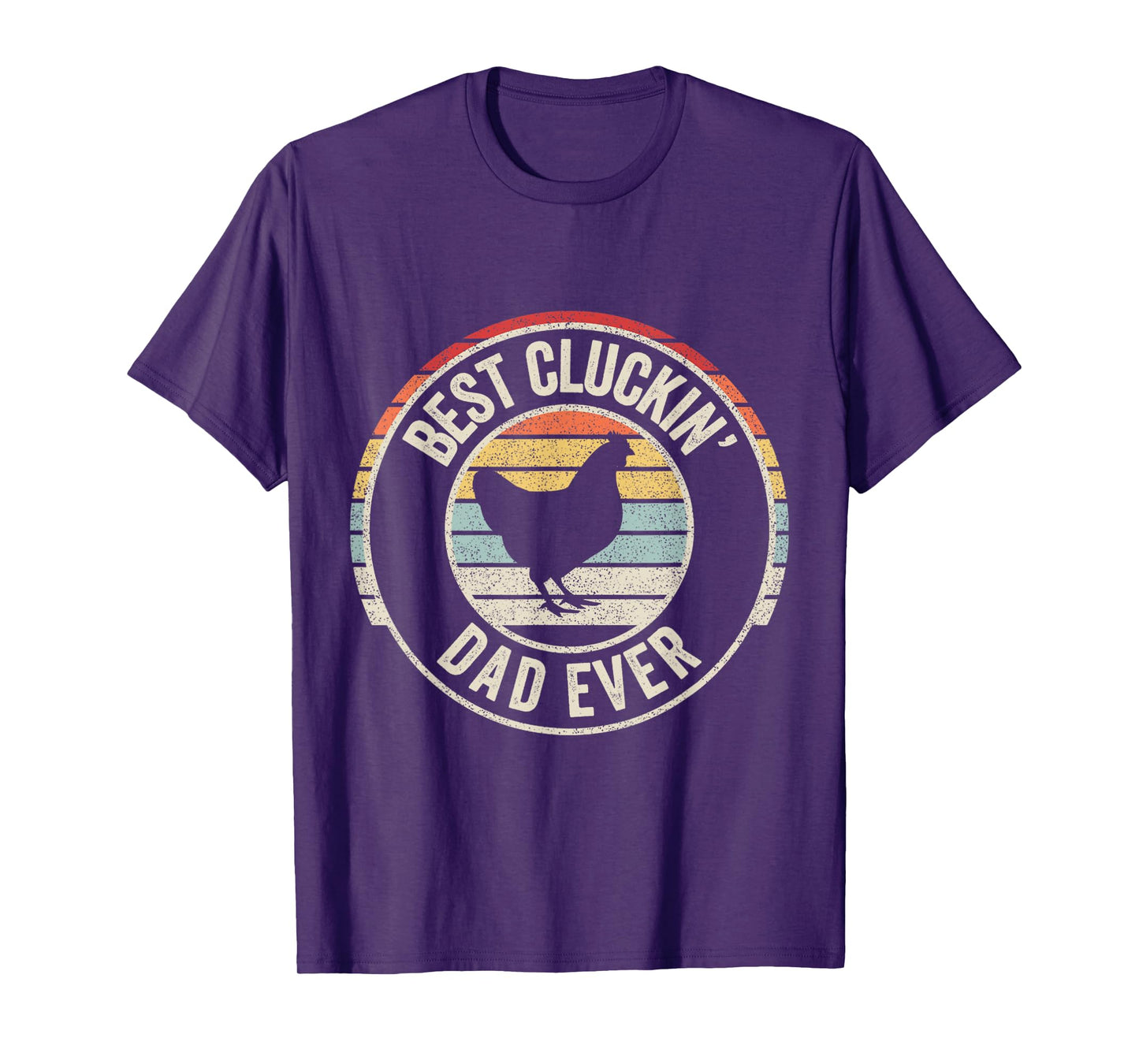 Retro Vintage Best Cluckin' Dad Ever Chicken Farm T-Shirt