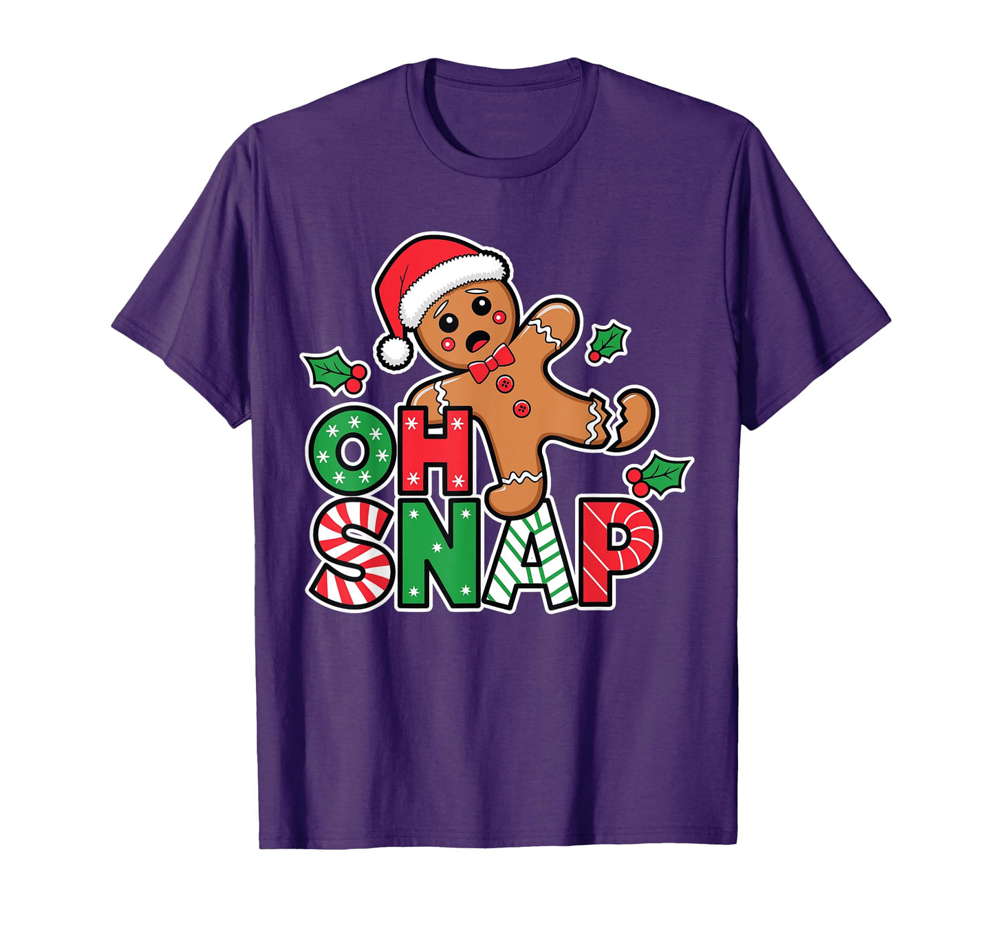 Gingerbread Man Oh Snap Christmas Funny Cookie Baking T-Shirt