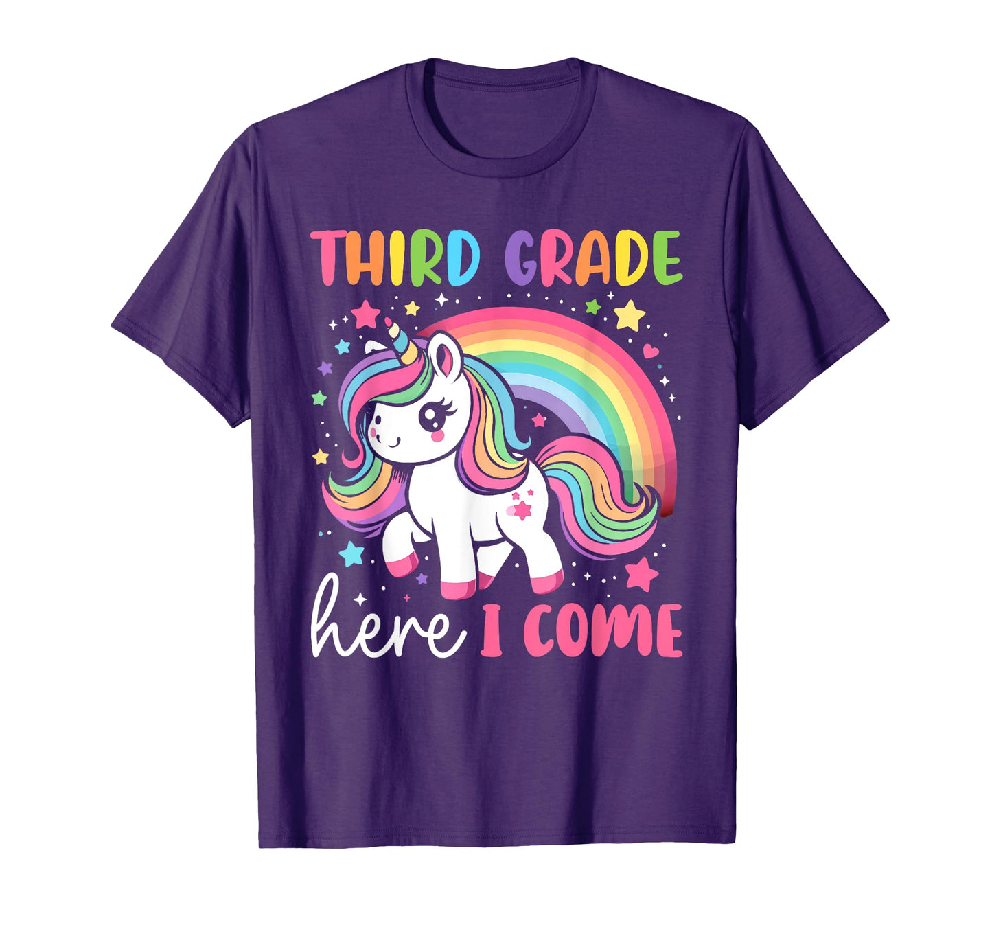 Third Grade Here I Come Unicorn Girls Kids Team 3rd Grade T-Shirt