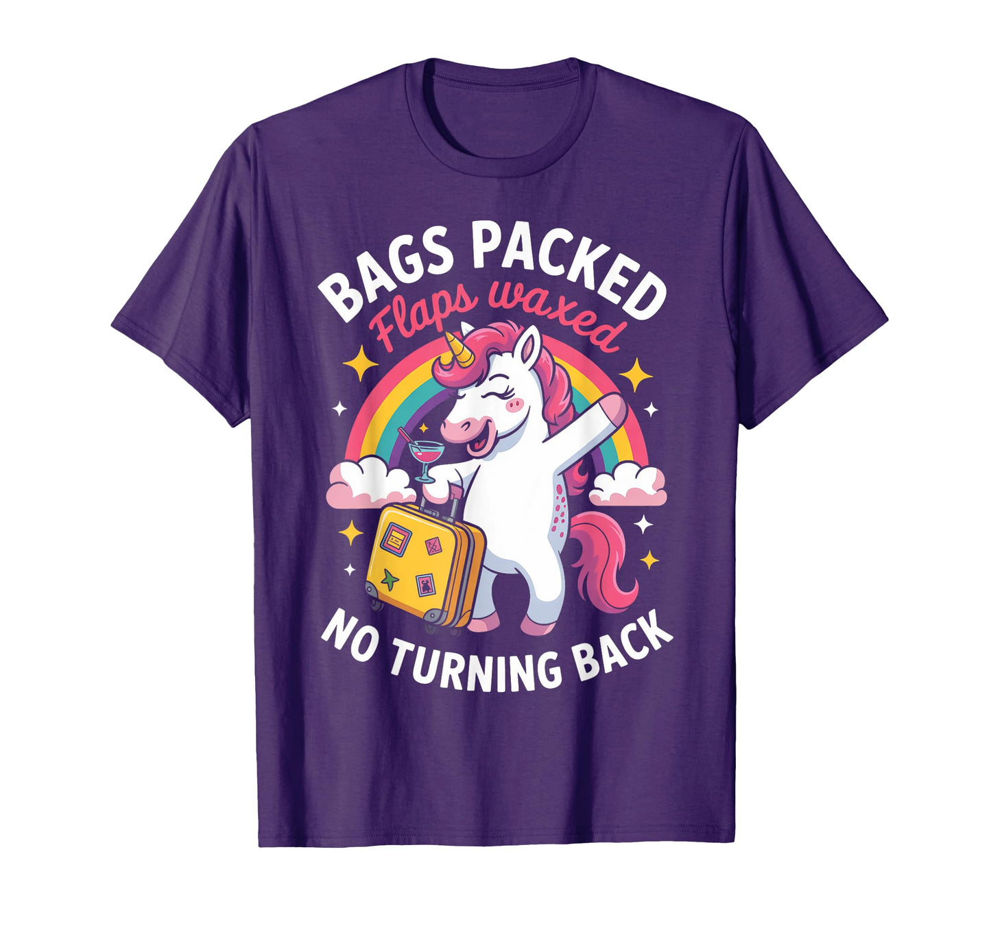 Bags Packed Flaps Waxed No Turning Back Travel Trip T-Shirt