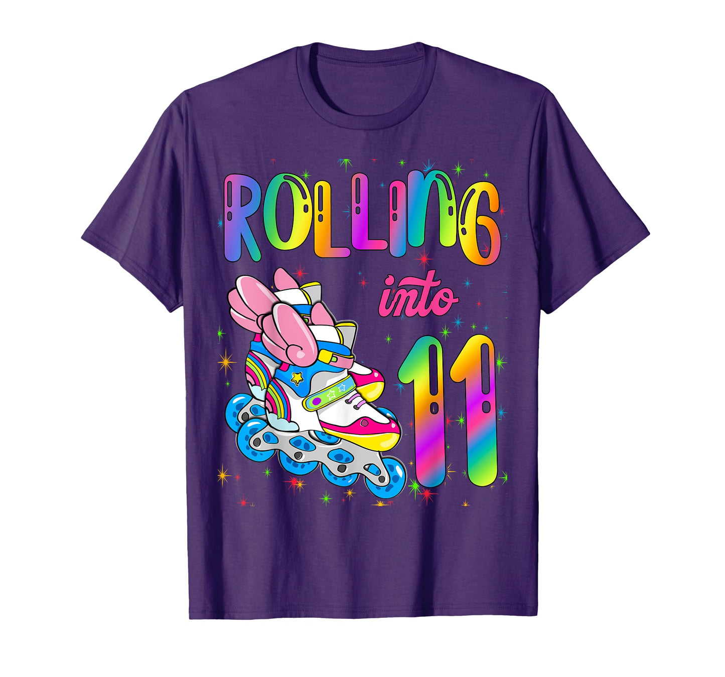 Rolling Into 11 years Let's Roll I'm Turning 11 Roller Skate T-Shirt
