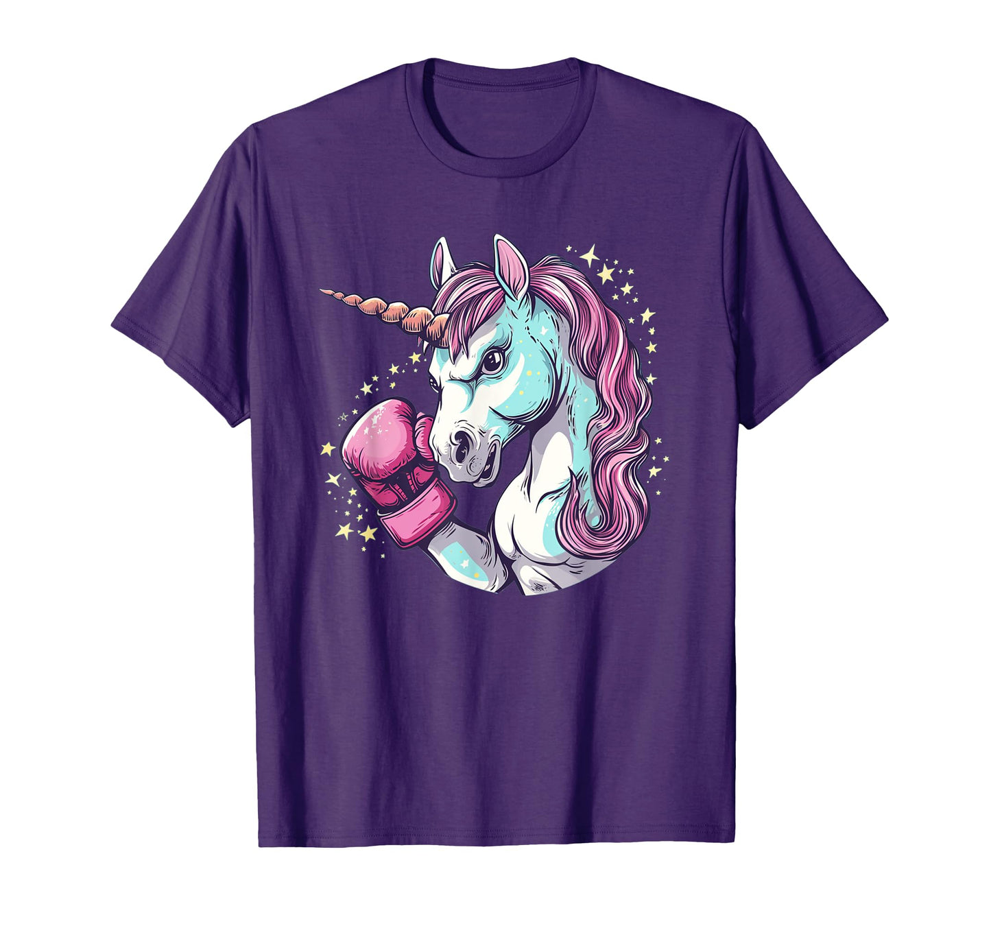 Cool unicorn face costume with funny boxing gloves T-Shirt