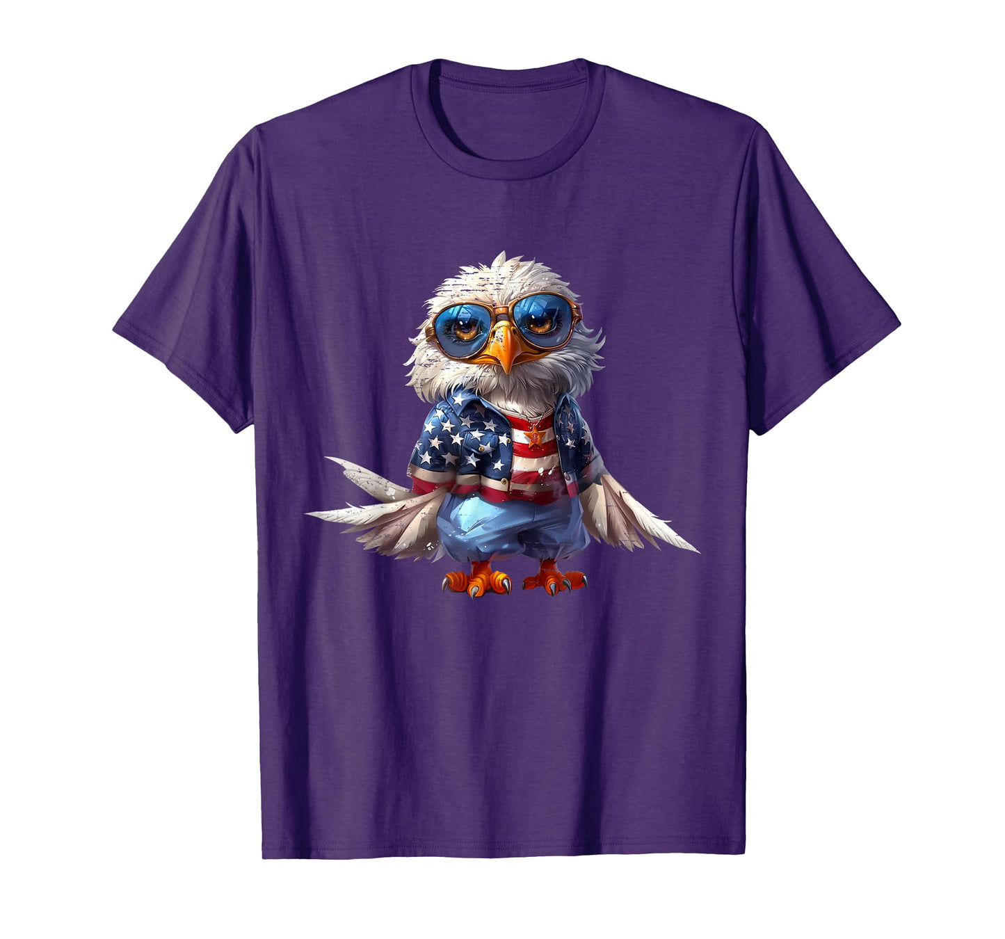 Eagle Patriotic USA American Flag 4th of July Kids boys girl T-Shirt