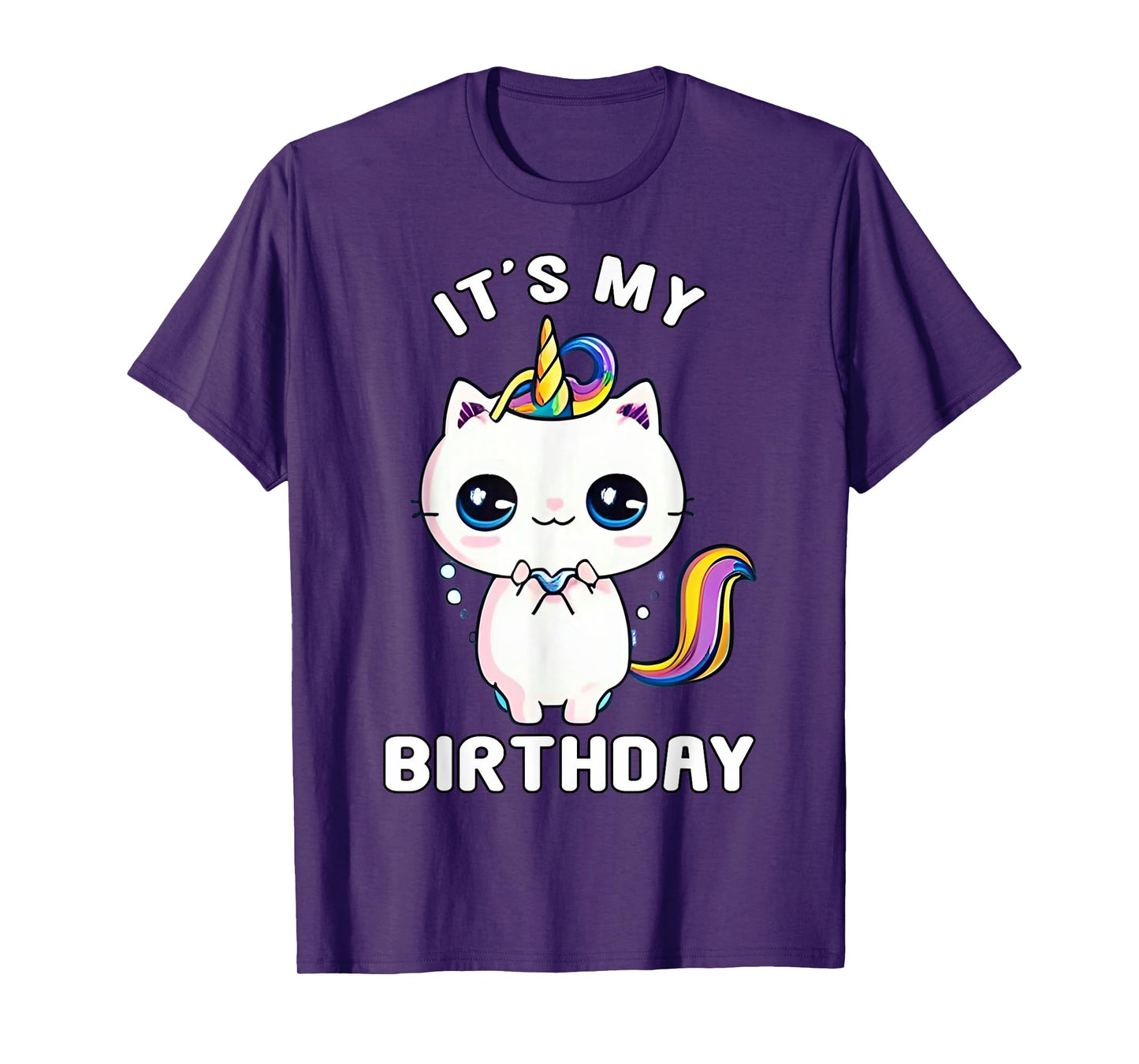 It's My Birthday Caticorn Meowgical Cat Kittycorn Unicorn T-Shirt for Men Women Girls Kids