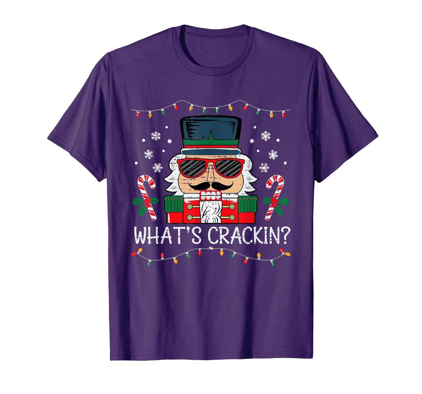 Christmas Nutcracker Whats Crackin Funny Xmas Men Women Kids T-Shirt