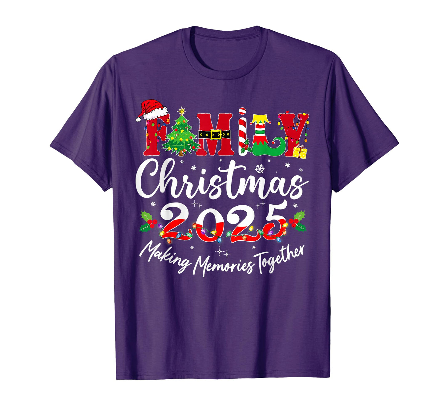 Family Christmas 2025 Matching Outfit Santa Elf Squad Group T-Shirt