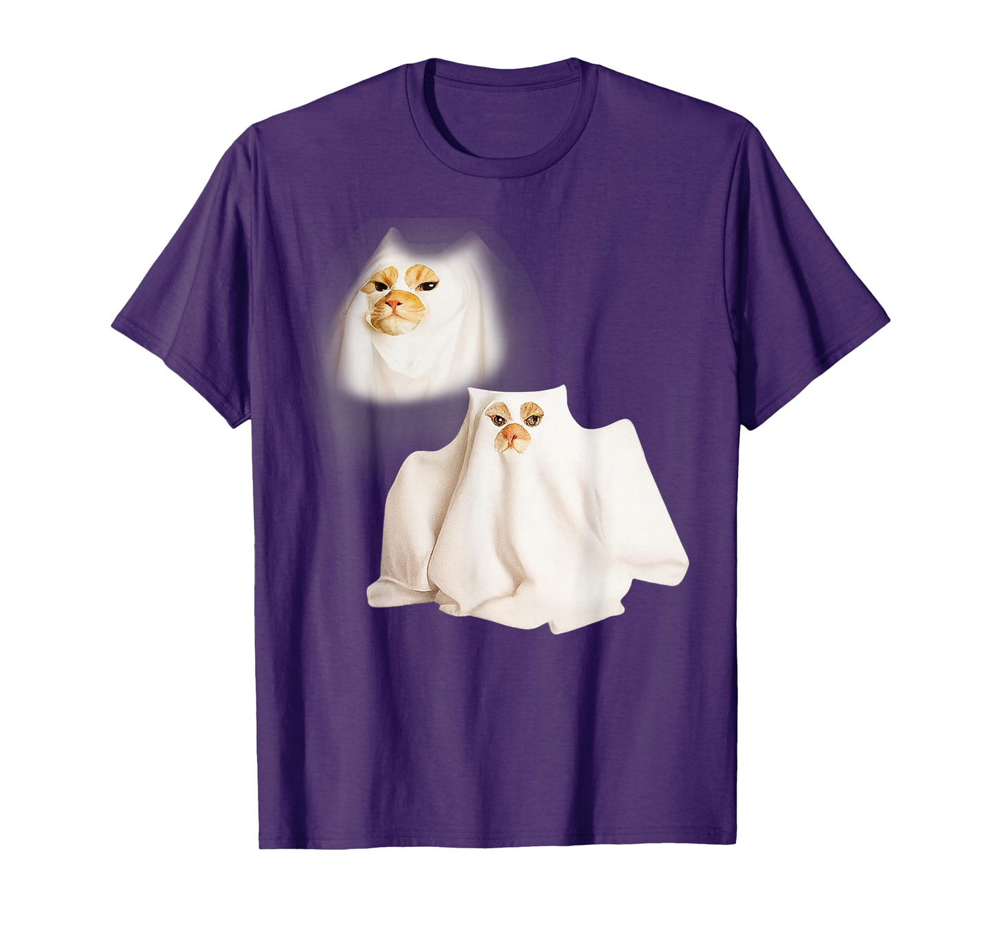 Ghost Kitten Meme Ghost Cat Funny Wizard Cat Halloween T-Shirt