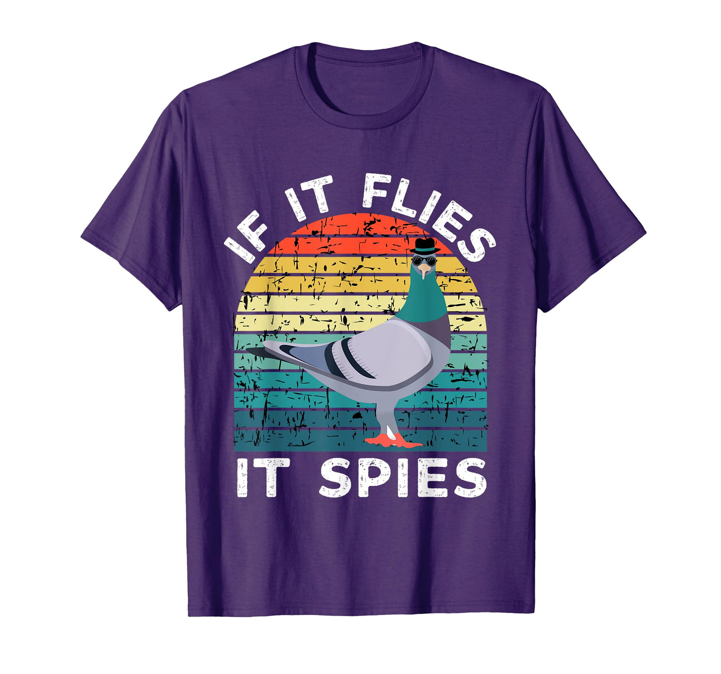 If It Flies It Spies Pigeons Are Liars Conspiracy Vintage T-Shirt