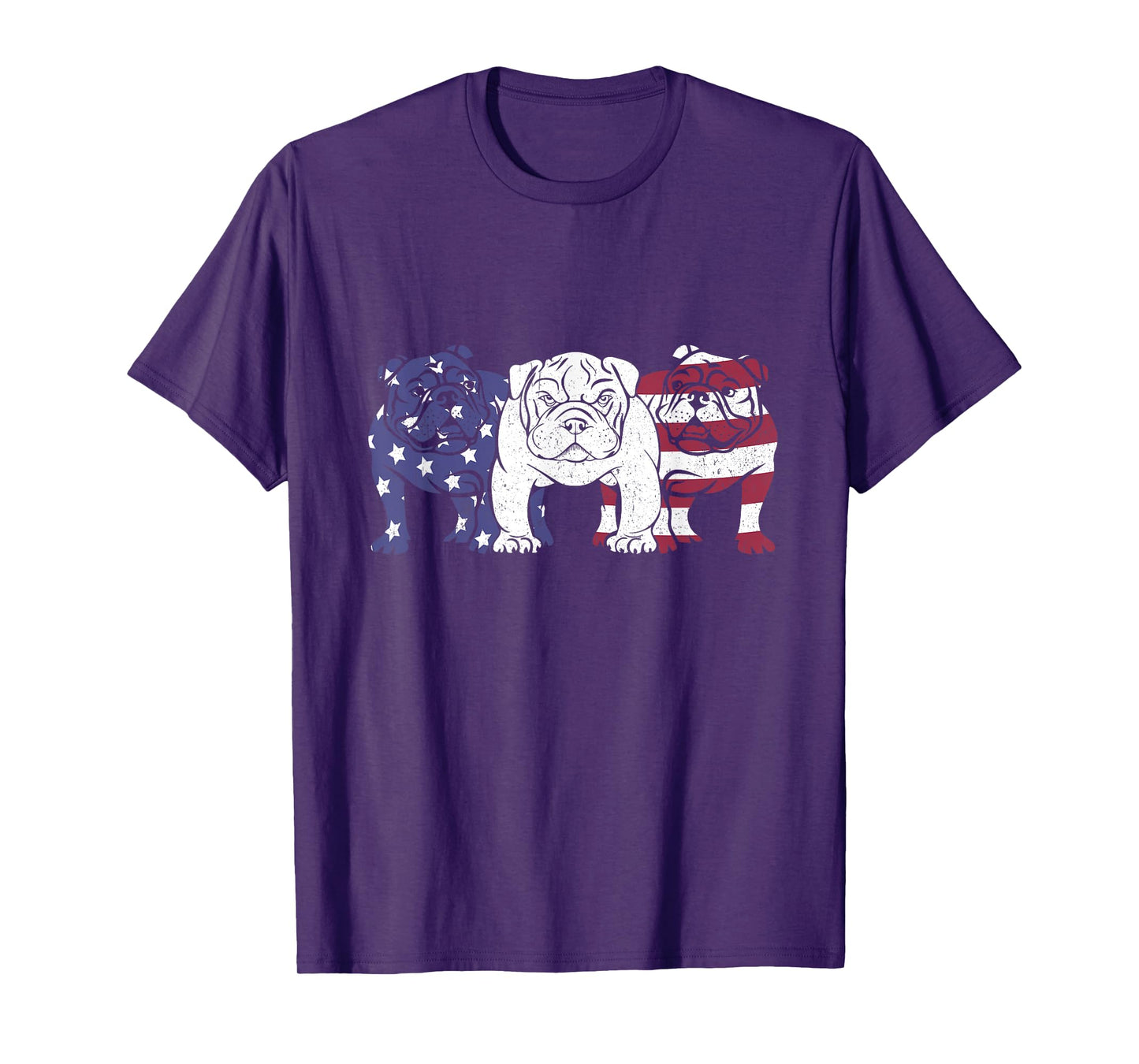 Unique English Bulldog Dog American Flag Retro Puppy Lover T-Shirt