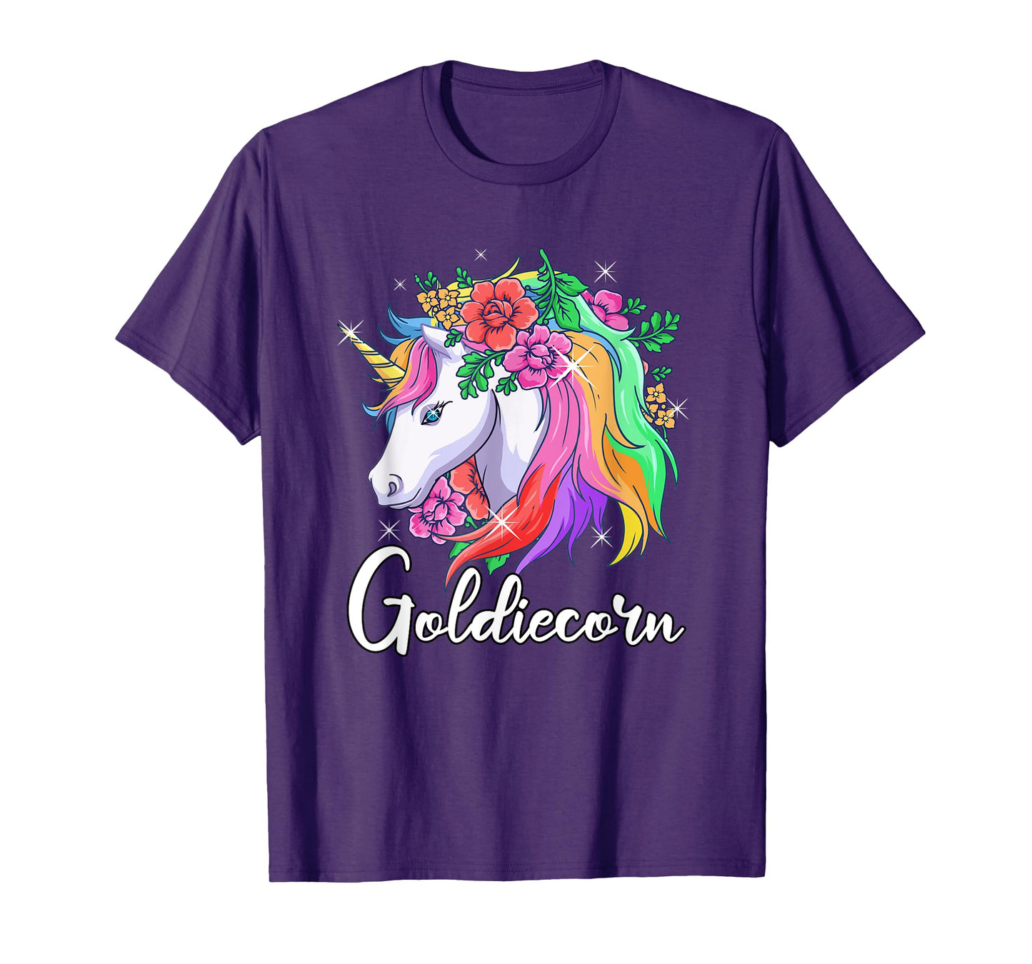 Cute Goldiecorn Personalized Name Unicorn Goldie T-Shirt