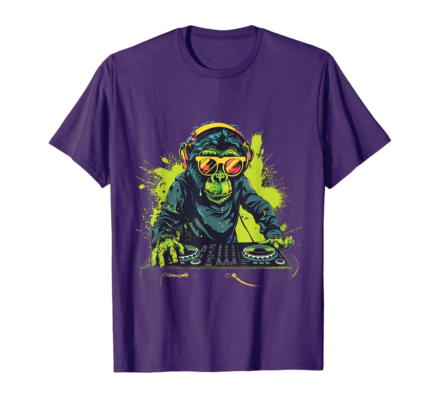 DJ Monkey Splash Monkey DJ Turntable DJ Monkey House Music T-Shirt