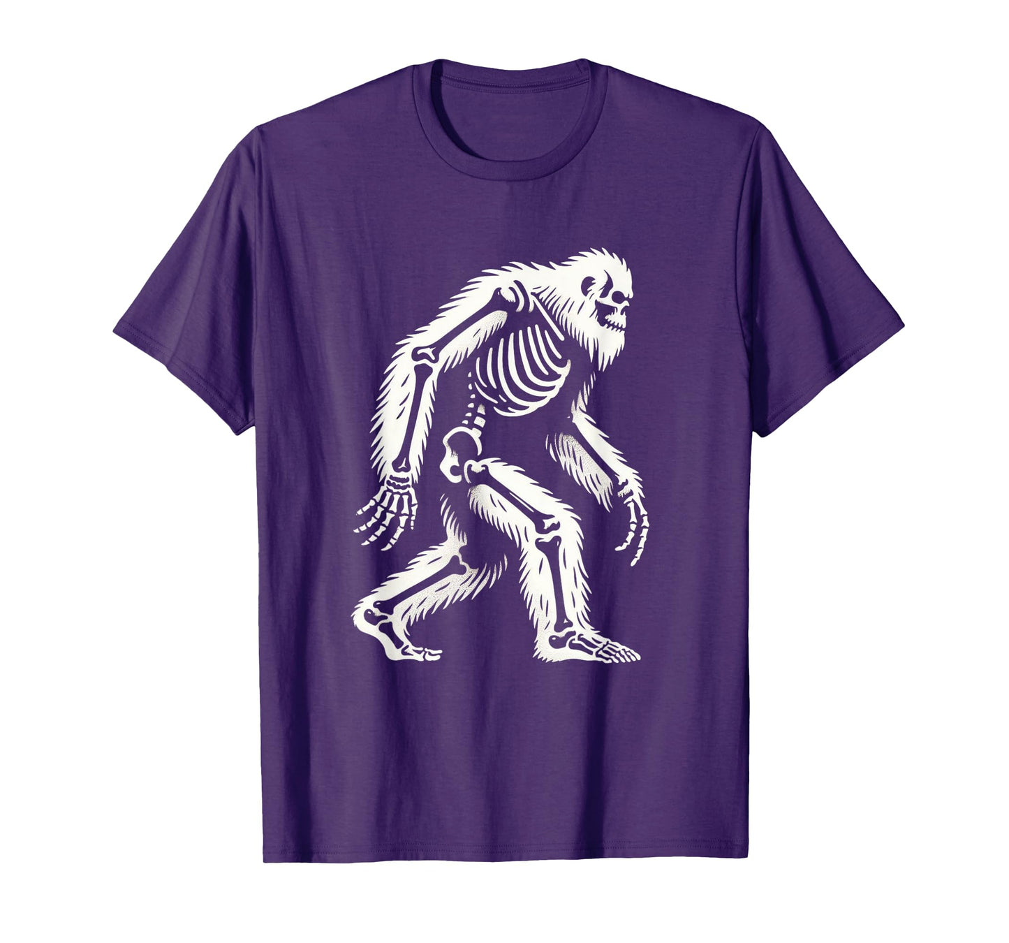 Funny Bigfoot Sasquatch Halloween skeleton T-Shirt