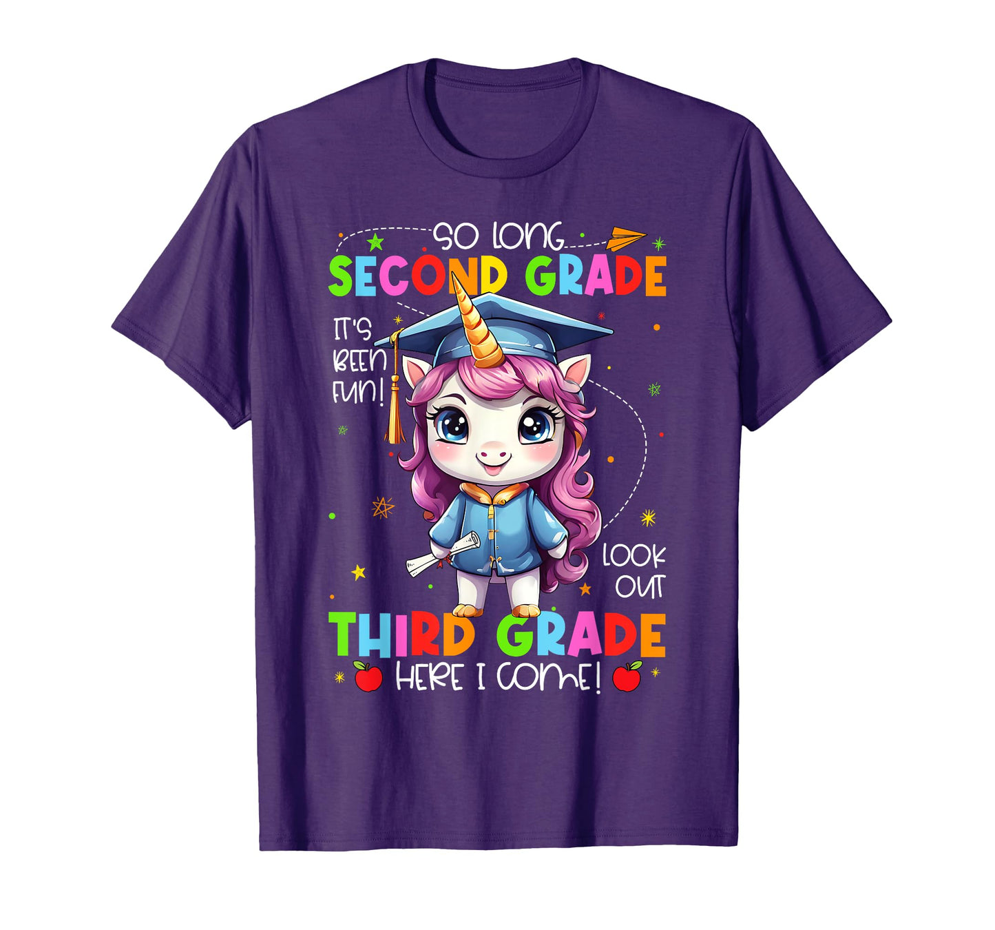 Unicorn So Long 2nd Grade Graduation Last Day Of School T-Shirt