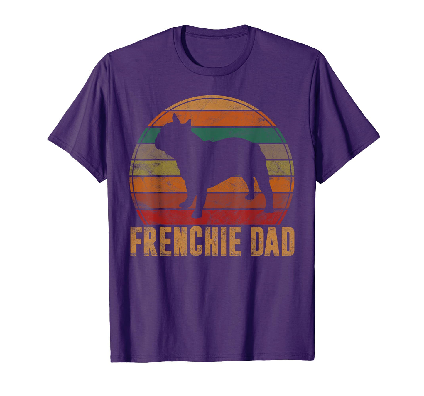 Retro French Bulldog Dad Gift Dog Owner Pet Frenchie Father Men Women Girls Kids T-Shirt