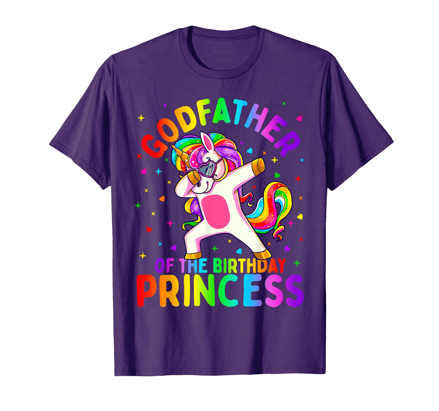 Godfather of the Birthday Princess Girl Dabbing Unicorn T-Shirt