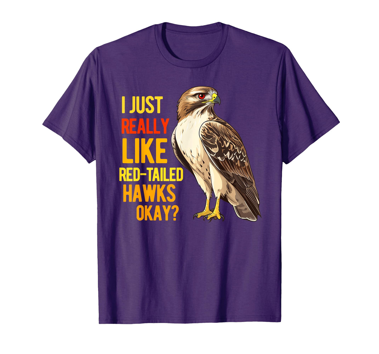 Red Tailed Hawk Enthusiast Chickenhawk Harlan's Hawk T-Shirt