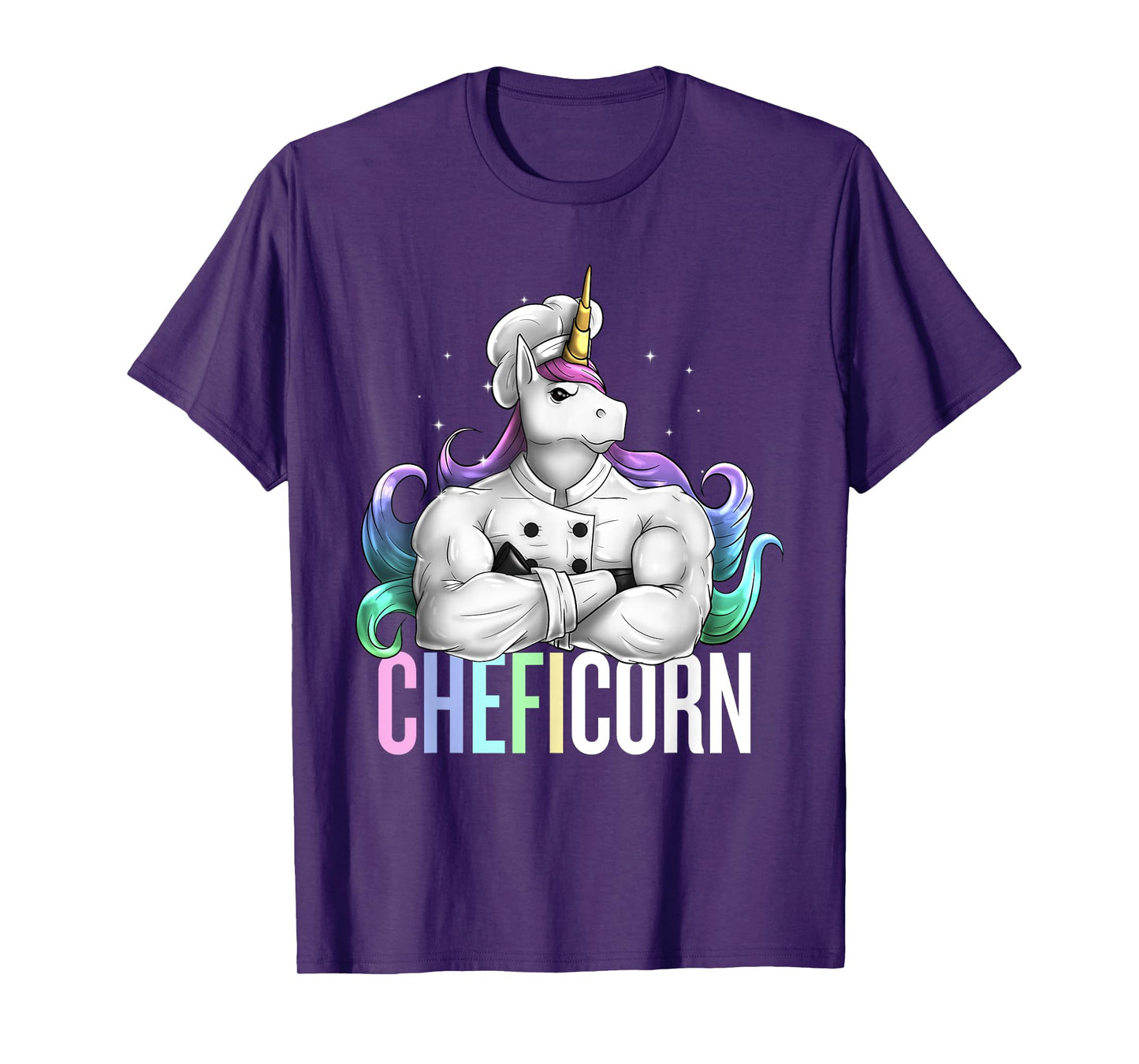 Unicorn Chef Cheficorn Cooking Pun Funny Cook Funny T-Shirt