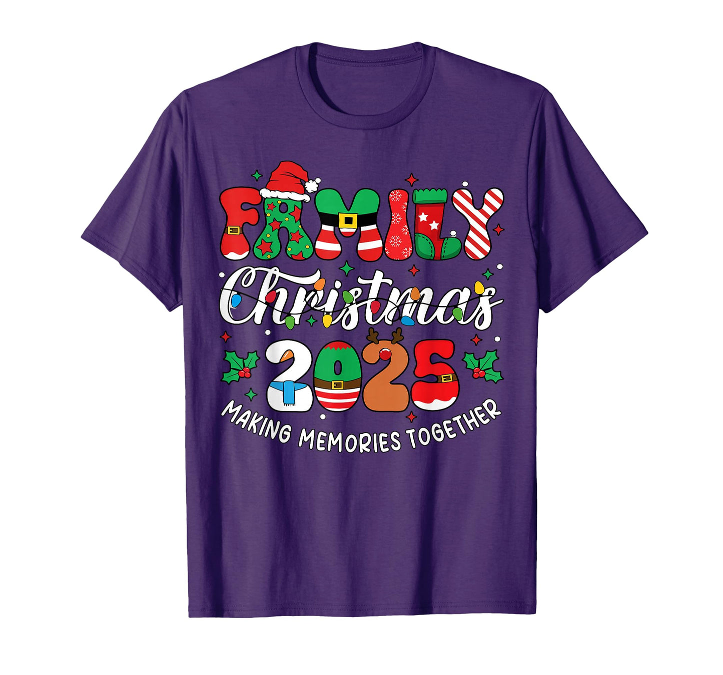 Family Christmas 2025 Matching Outfit Xmas Squad Santa Group T-Shirt