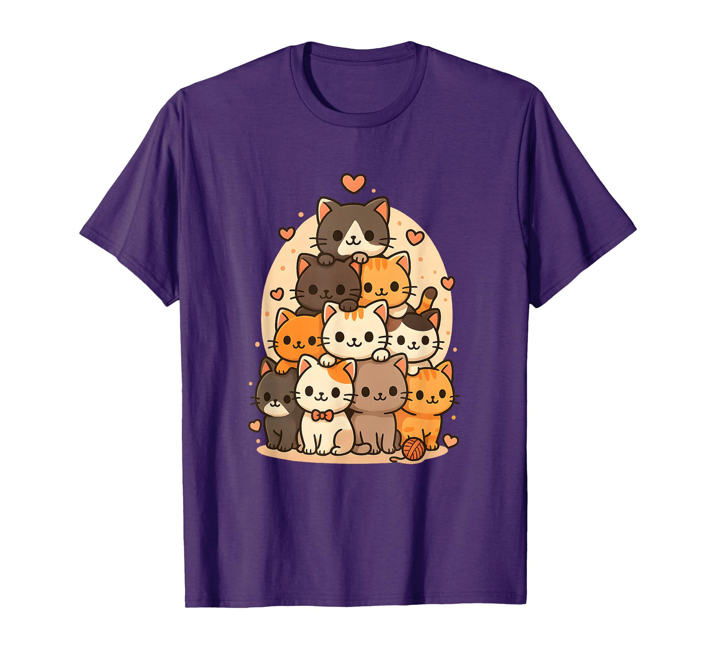 Cute Kawaii Cats Neko Funny Kitten Cat Lover Cartoon Gift T-Shirt