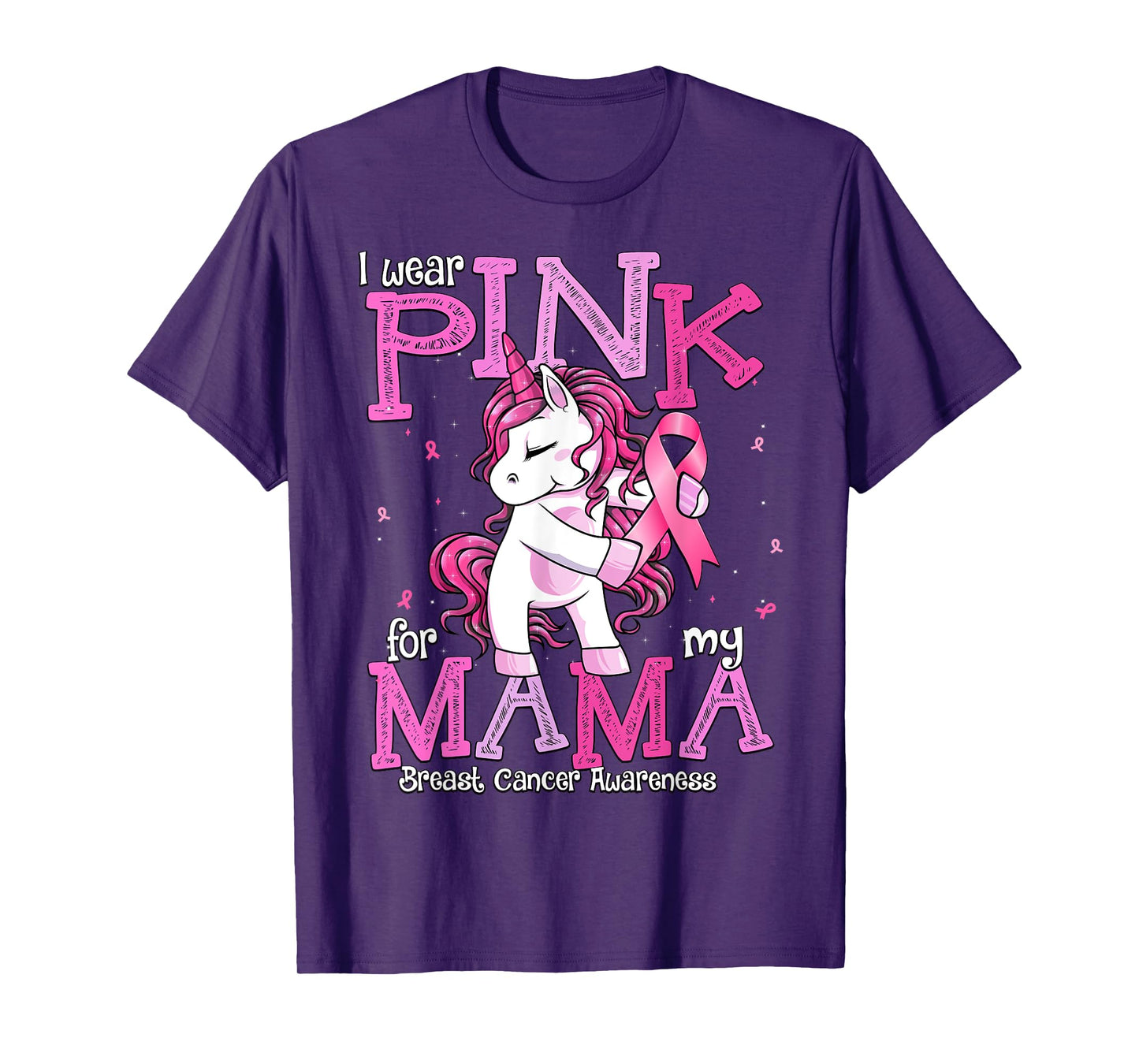 I Wear Pink For My Mama Shirt Breast Cancer Awareness T-Shirt