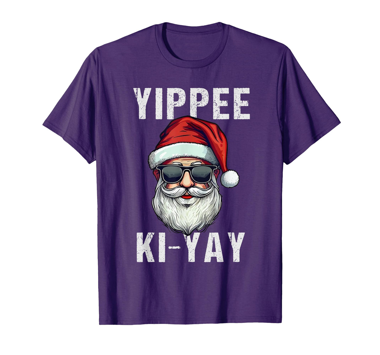 Funny Christmas Sweater Yippee-Ki-Yay Xmas T-Shirt, Unisex-Adults, Unisex-Kids, Black, Small, Short Sleeve, T-Shirt, Christmas, Funny Christmas Tees
